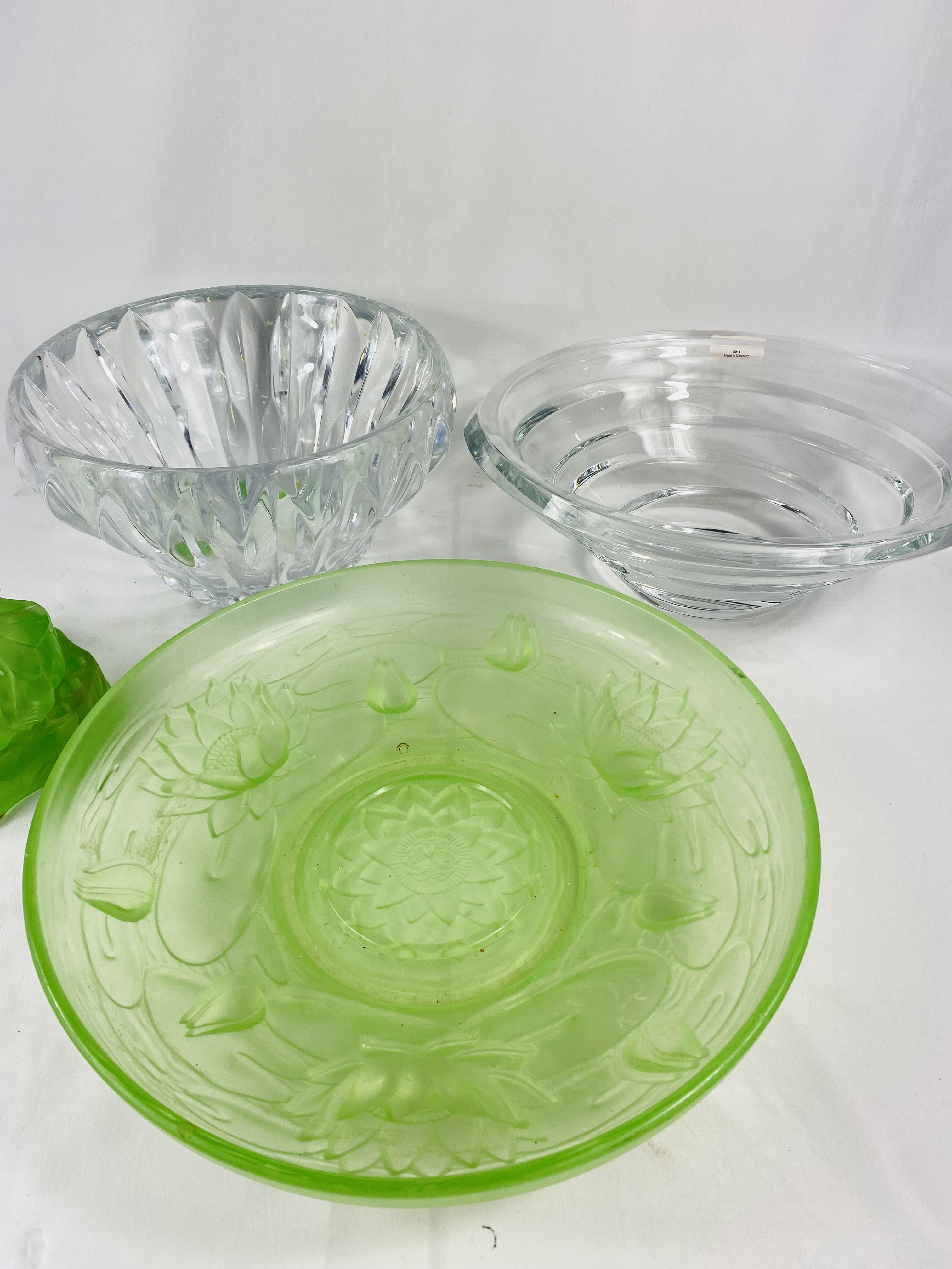 A Nachtmann oval glass bowl together with other items of glass - Image 3 of 3