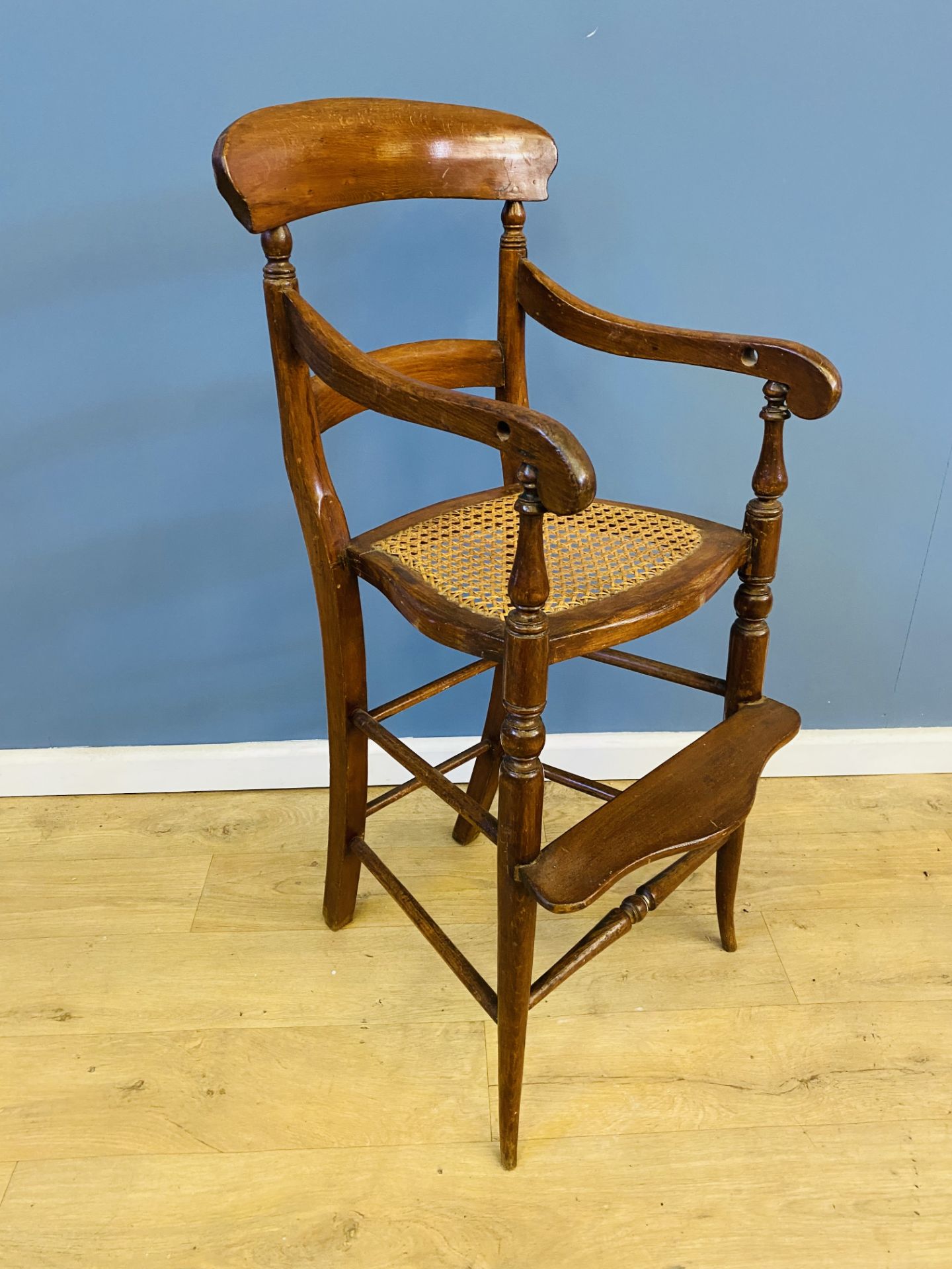 Victorian beech high chair - Image 2 of 6