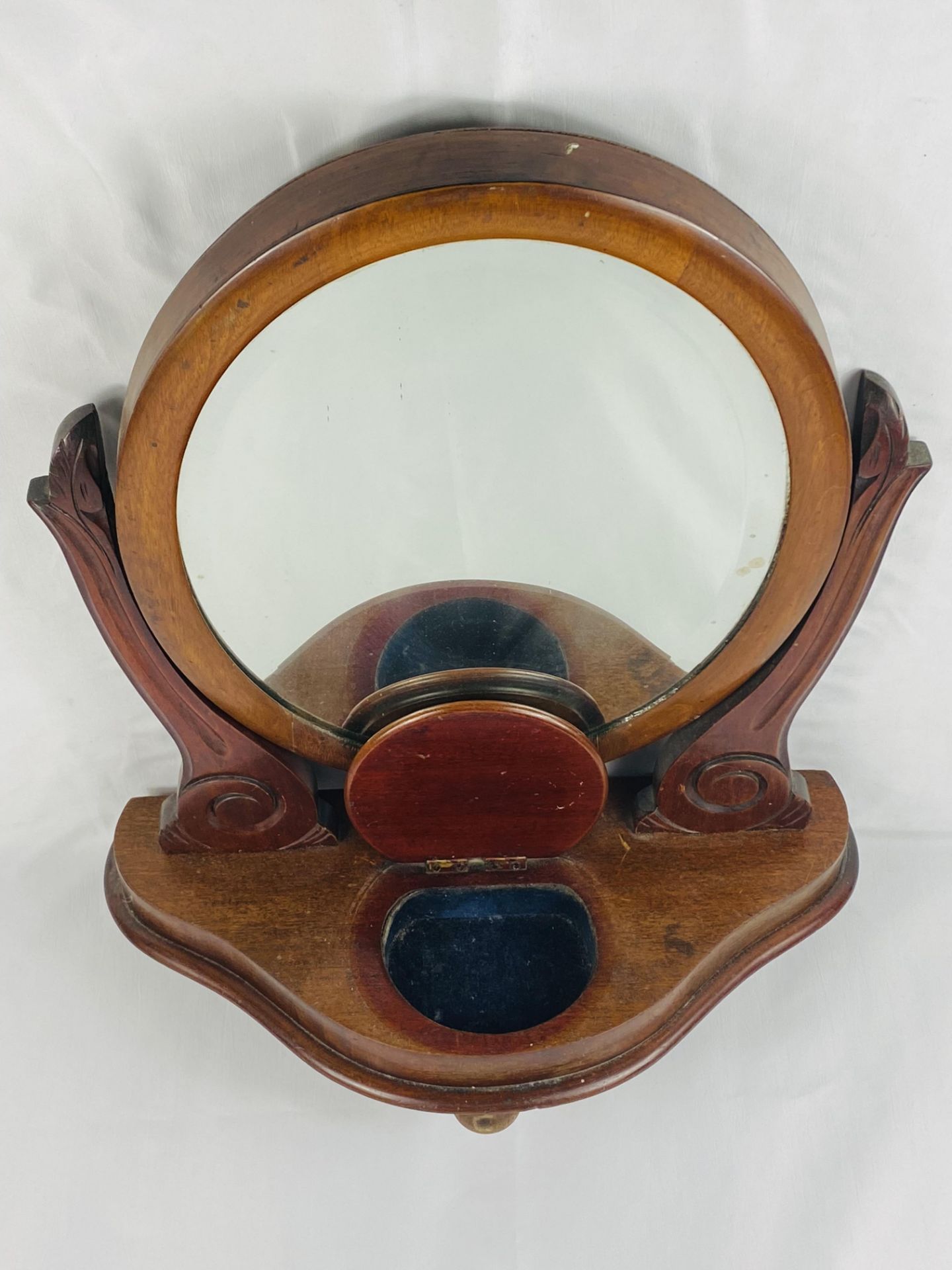 Mahogany toilet mirror