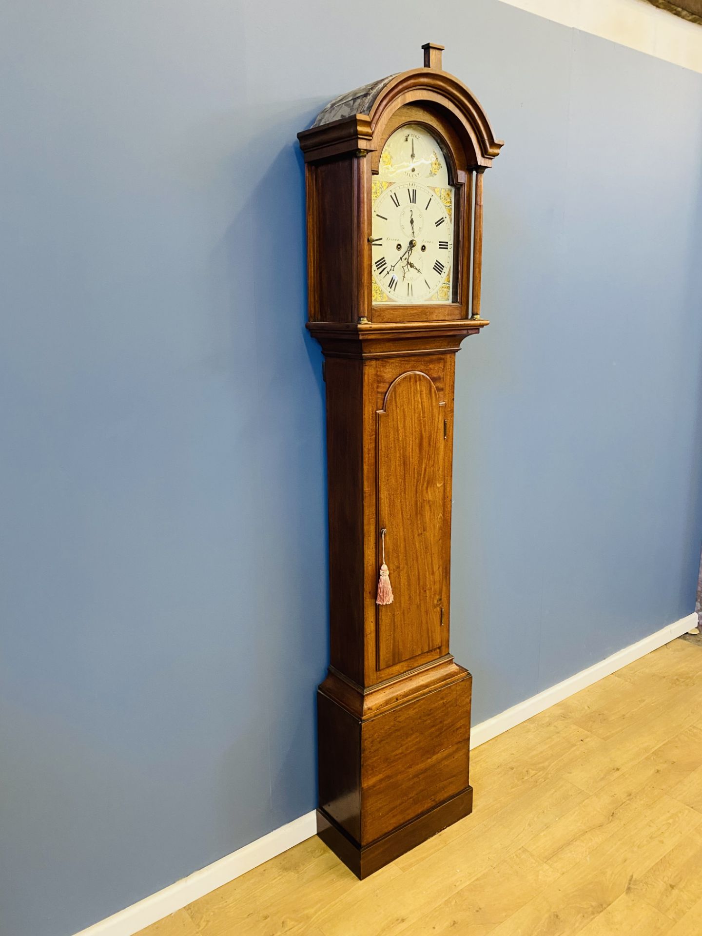 Victorian mahogany long case clock - Bild 4 aus 9