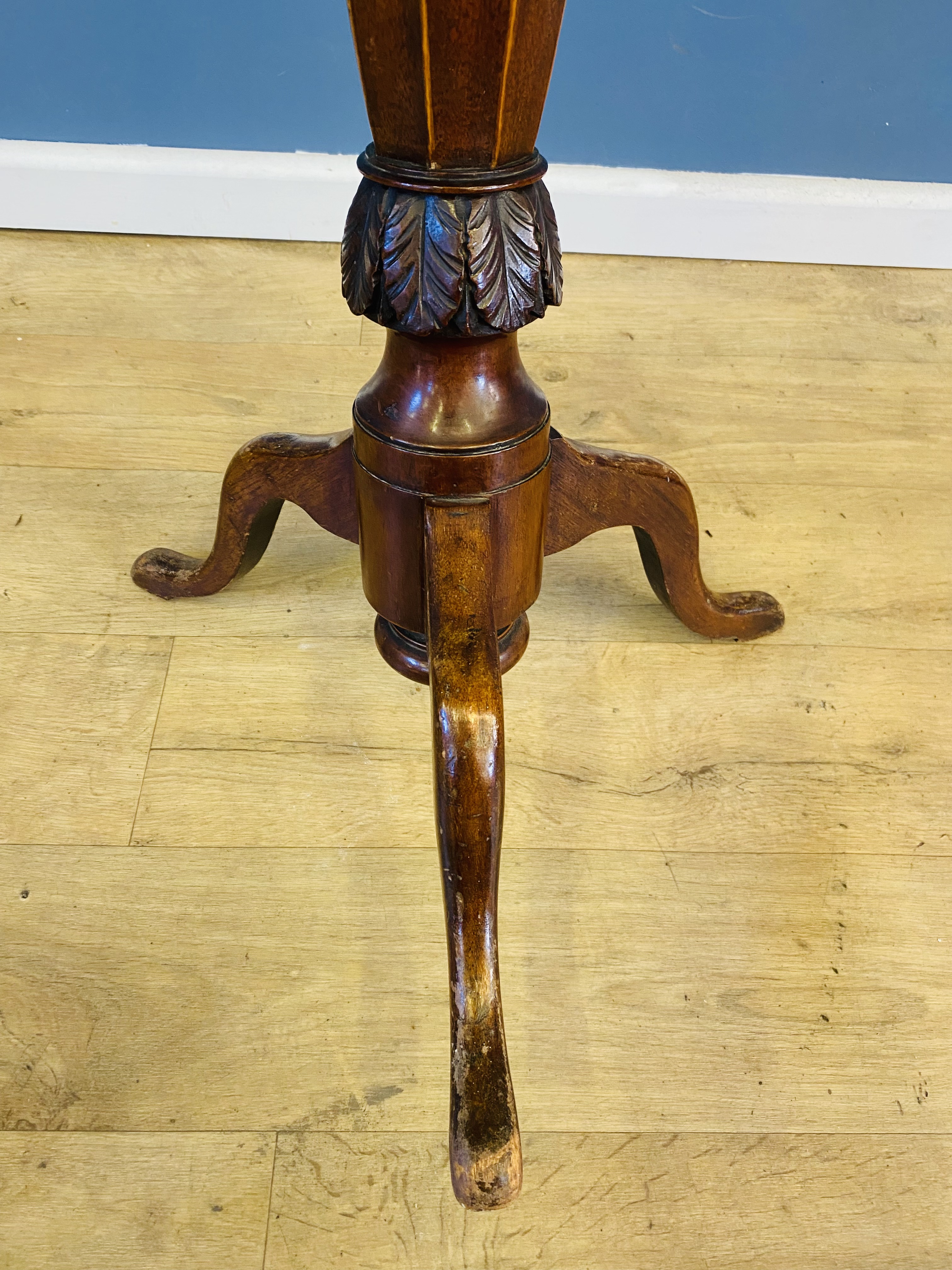 19th century mahogany torchere - Image 4 of 4