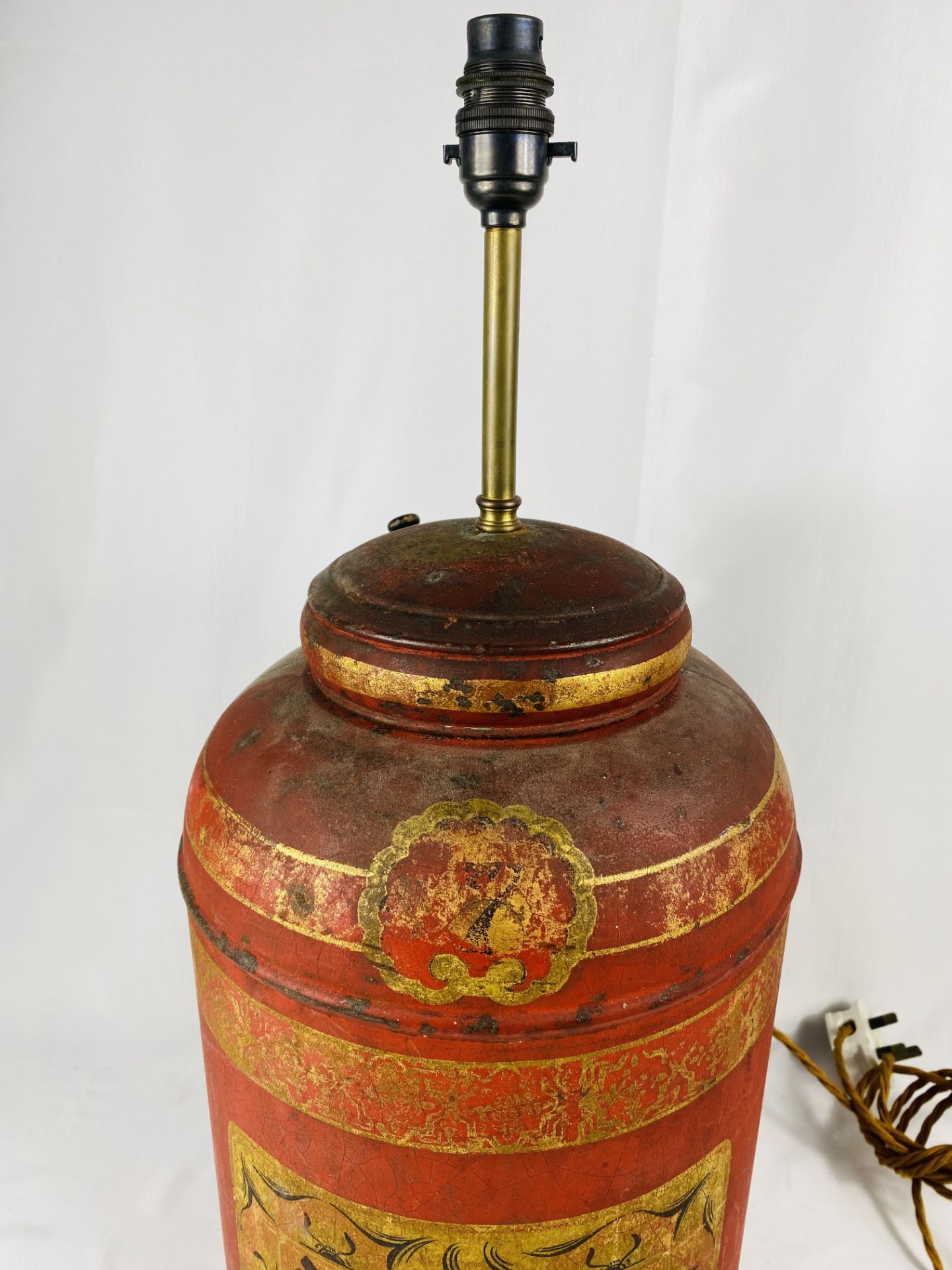 Tin Oriental style table lamp - Image 2 of 3
