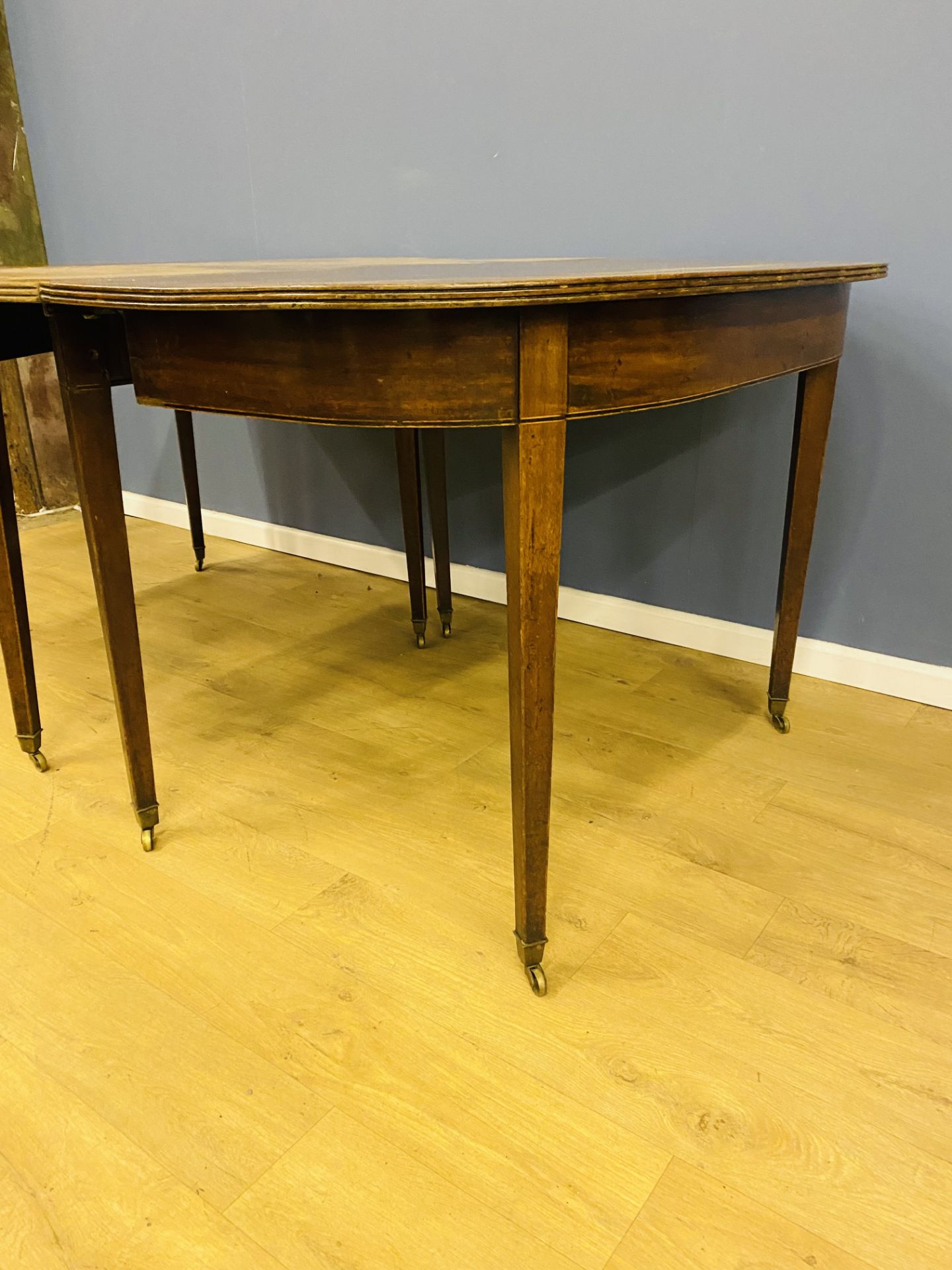 19th century D-end dining table - Image 7 of 8