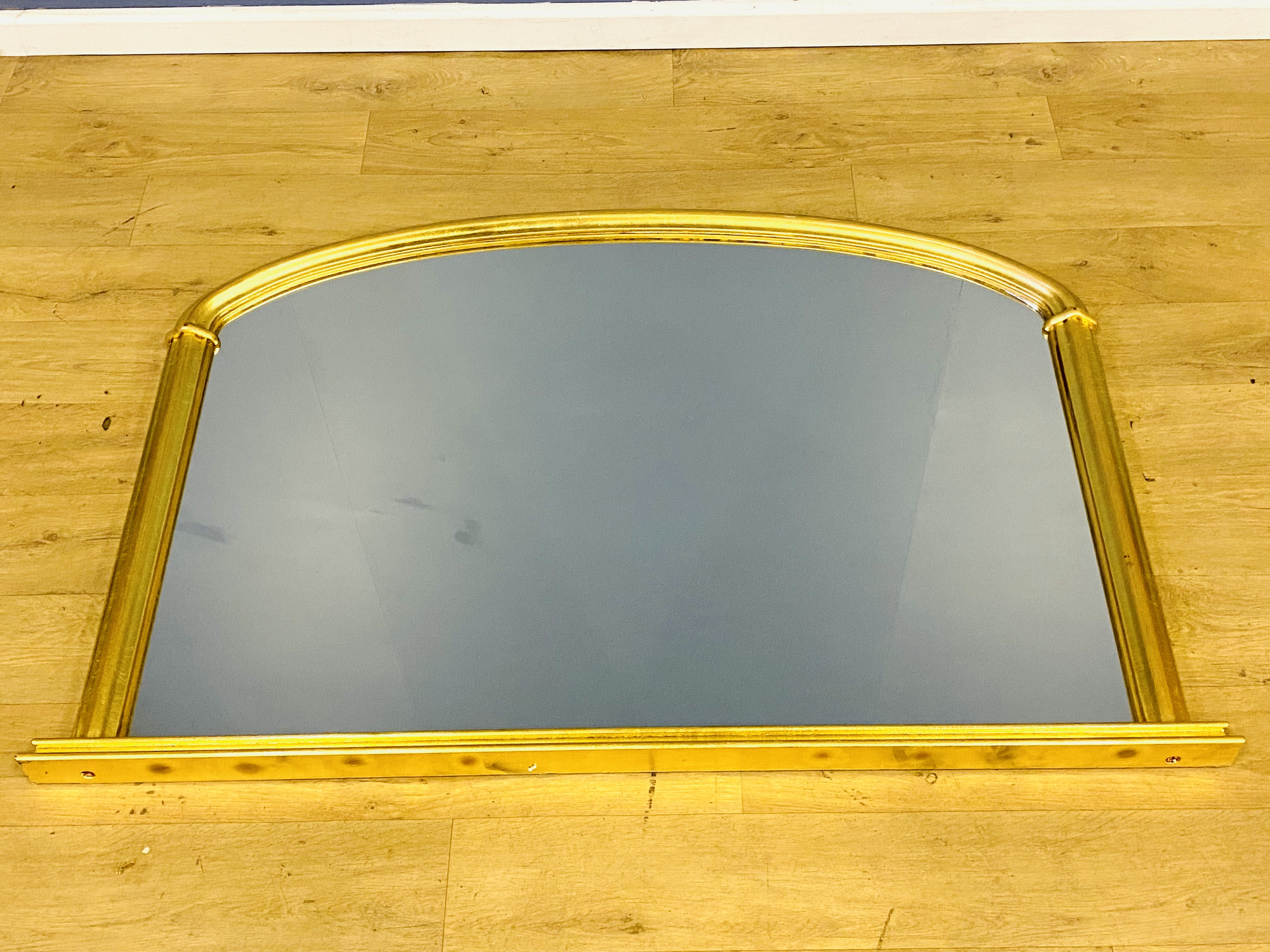 Gilt framed overmantle mirror