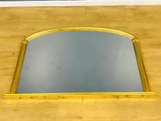 Gilt framed overmantle mirror