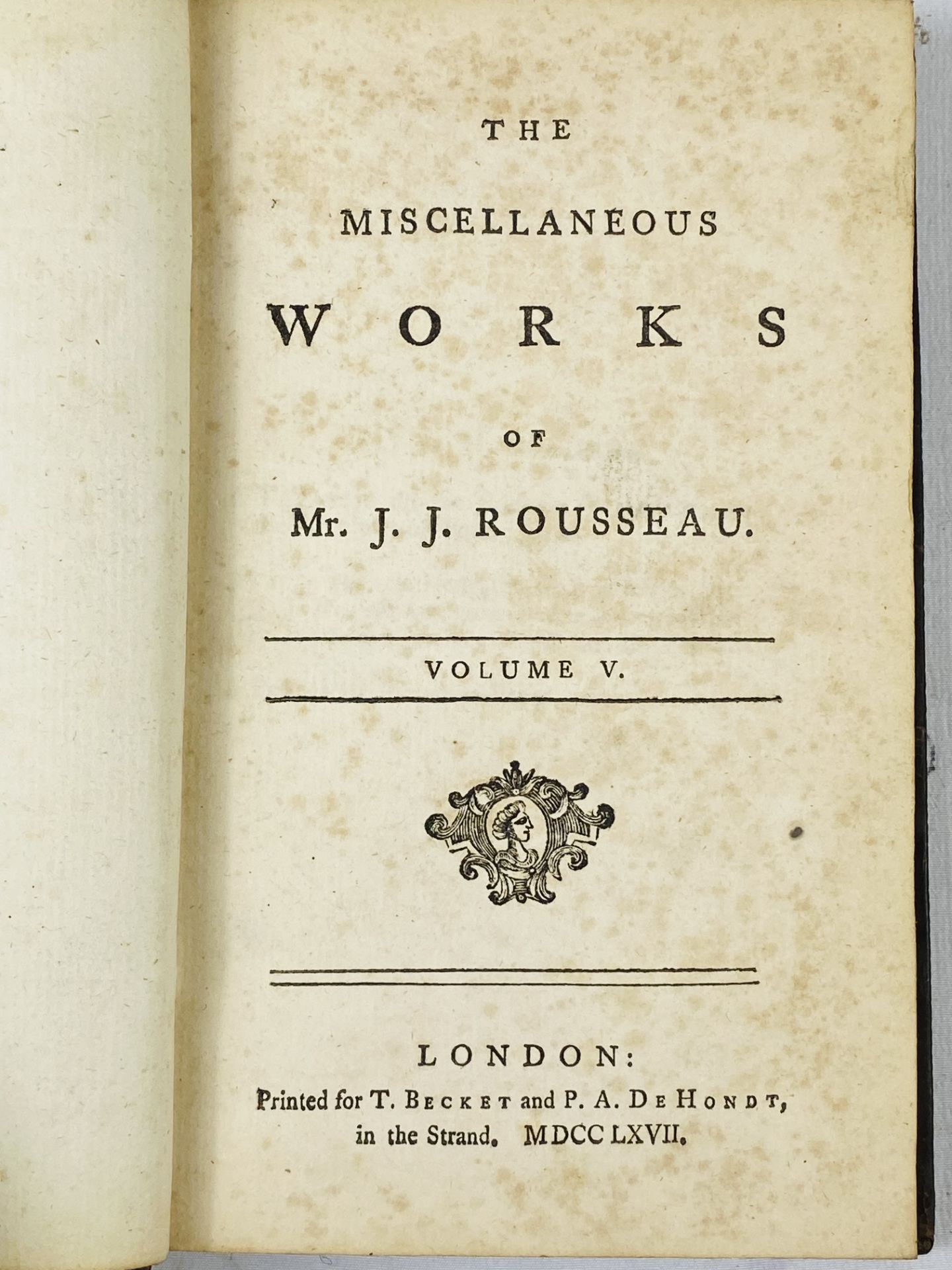 The Miscellaneous Works of Mr. J. J. Rousseau, 1767. - Bild 2 aus 3