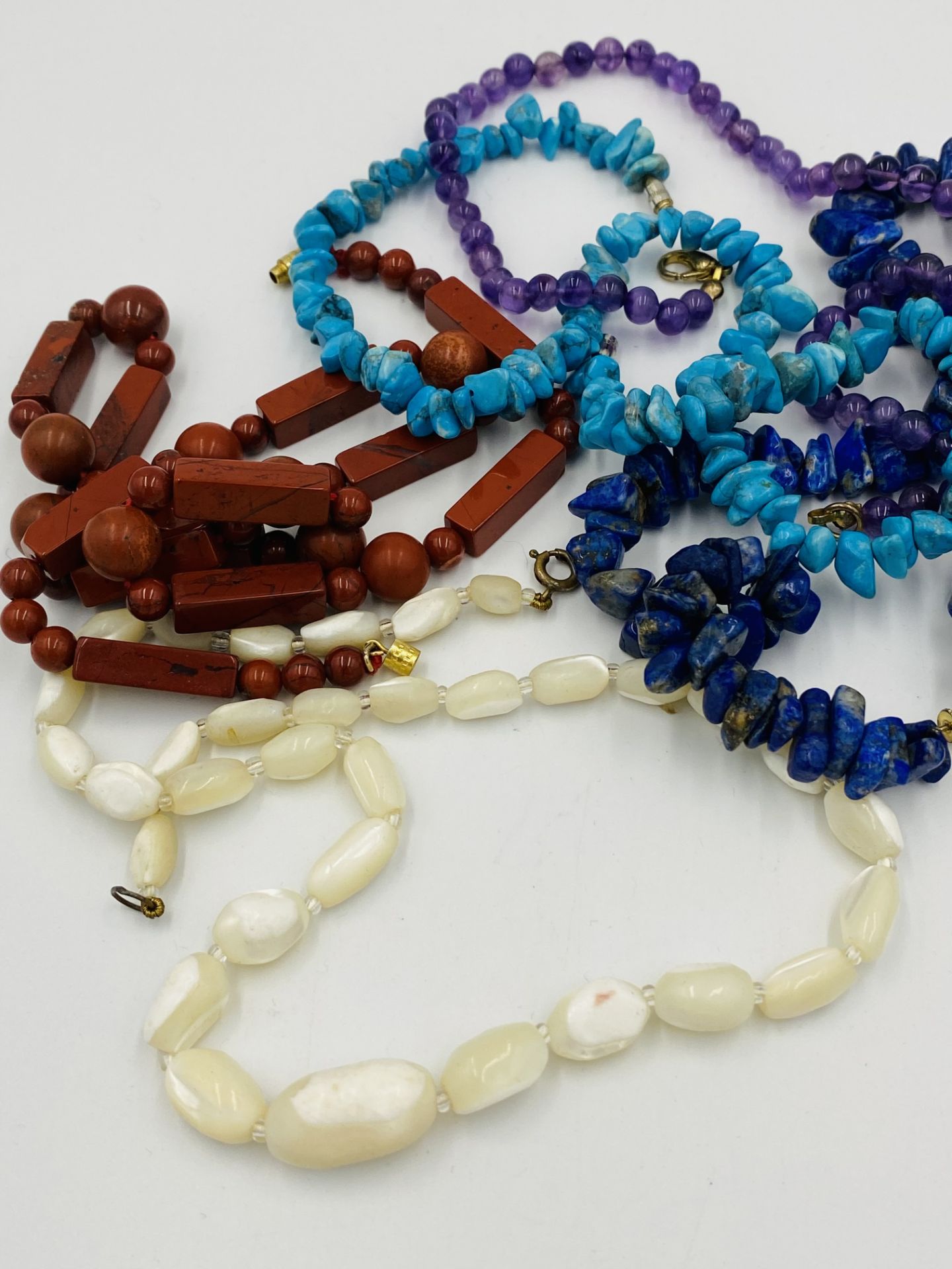 Five gemstone necklaces - Image 2 of 3