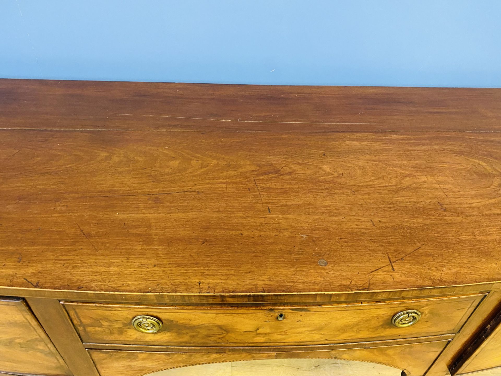 19th century bow fronted sideboard - Image 9 of 9