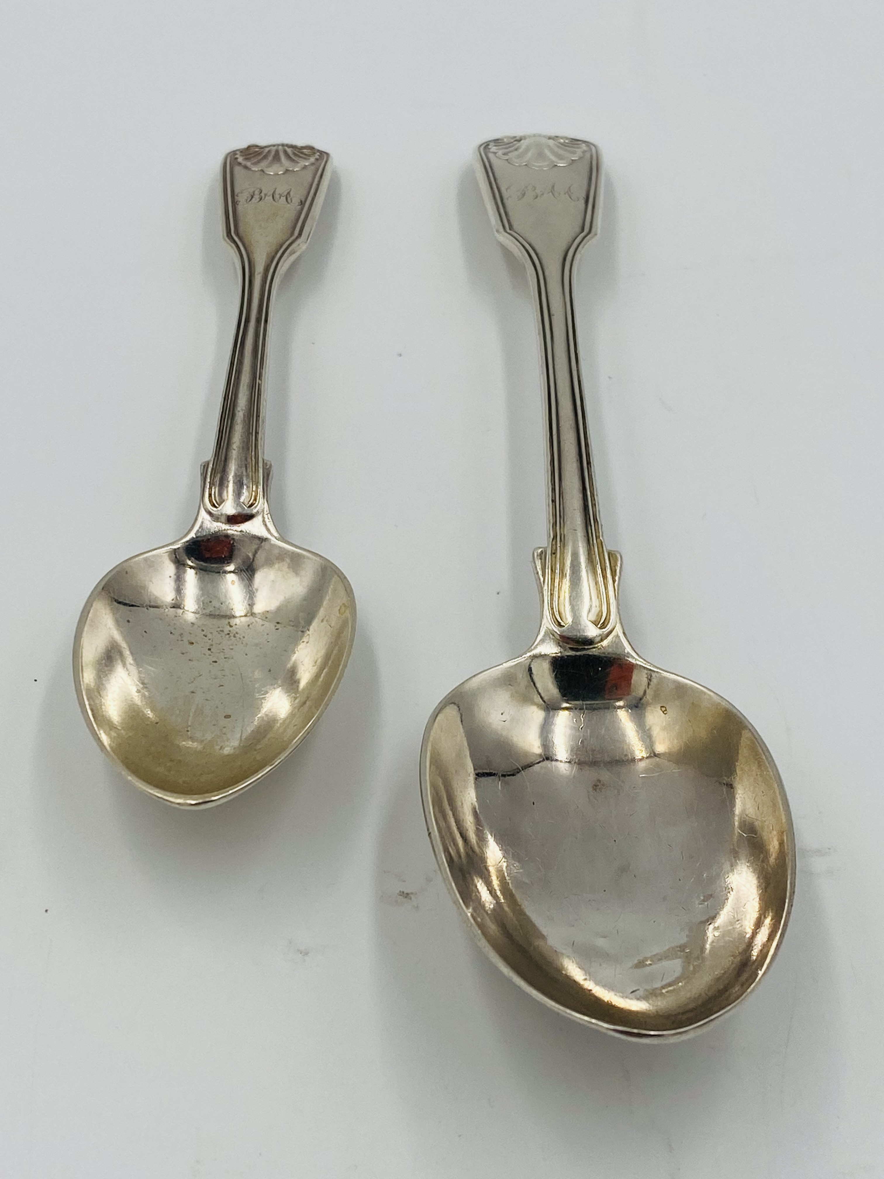 Four large and twelve smaller silver spoons - Image 2 of 5
