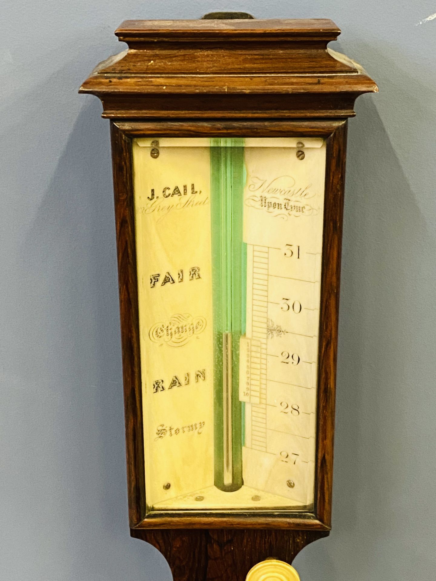 19th century rosewood stick barometer - Image 3 of 6