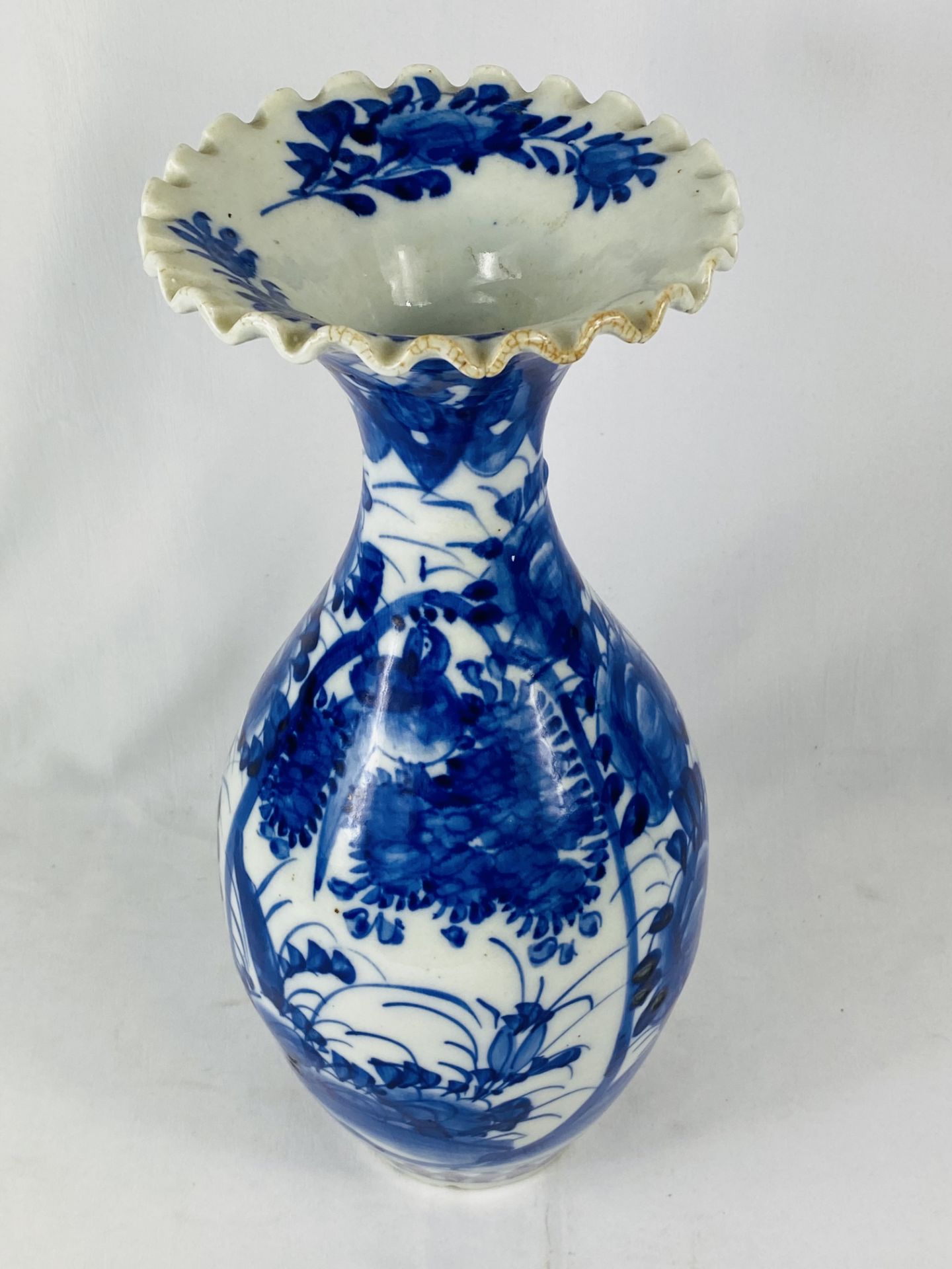 Blue and white ceramic vase - Image 4 of 4