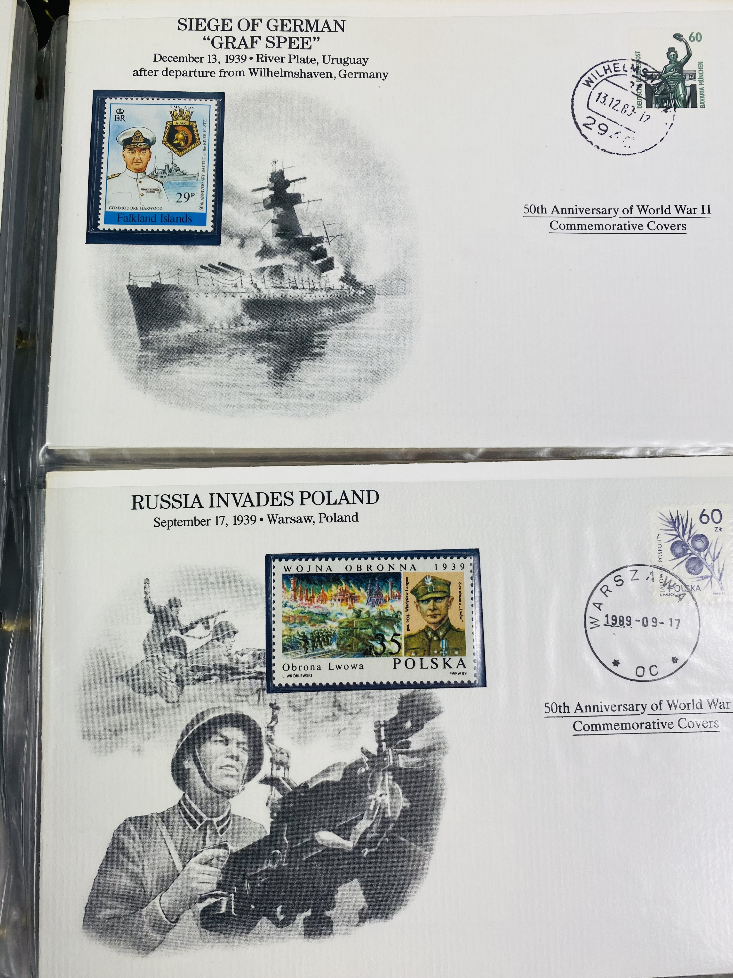 Danbury Mint 50th anniversary World War II first day covers - Image 2 of 4