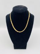 18ct Italian three colour gold necklace