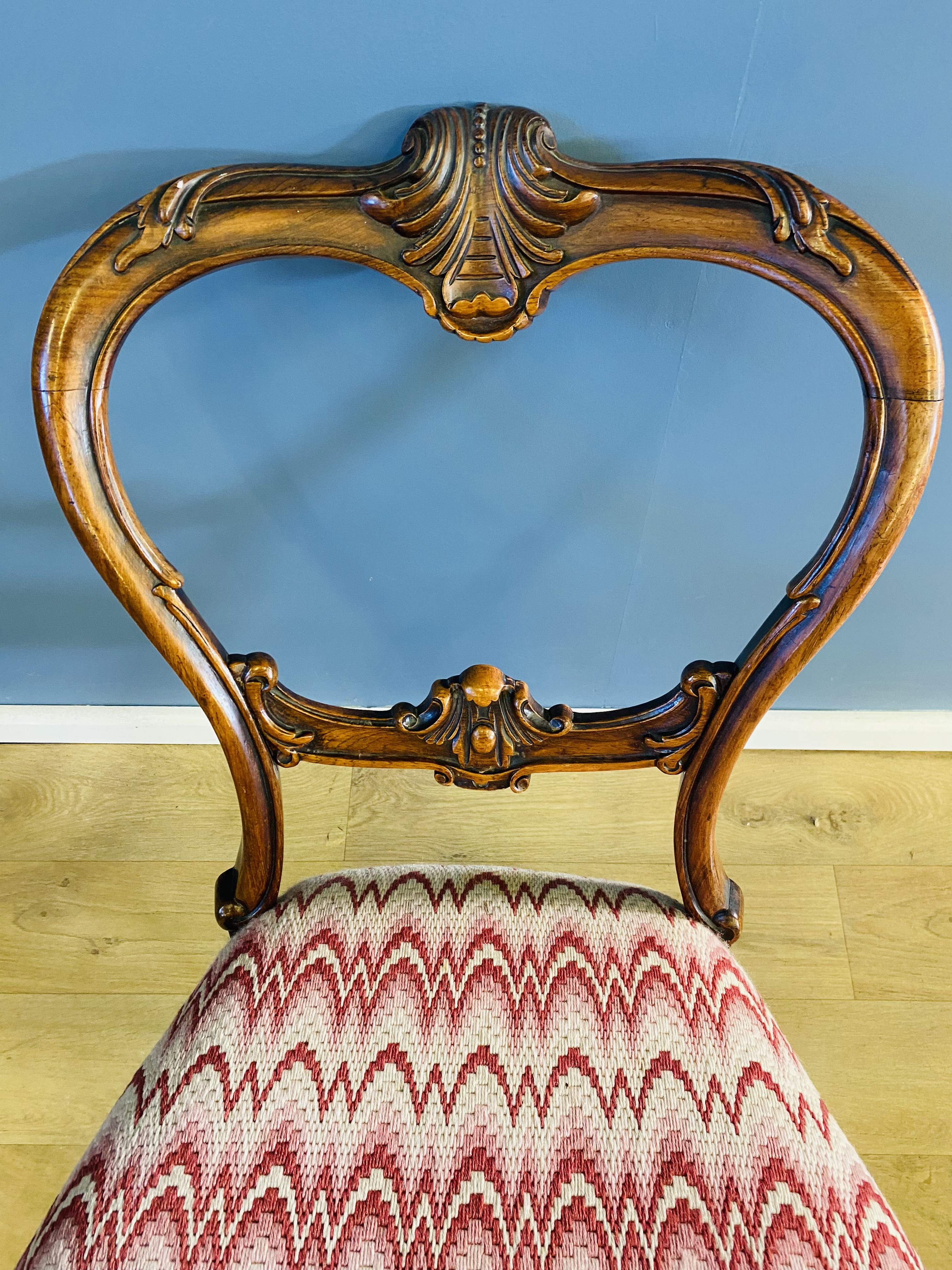 Pair of rosewood balloon back chairs - Image 5 of 5