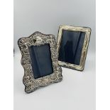 Two silver photograph frames