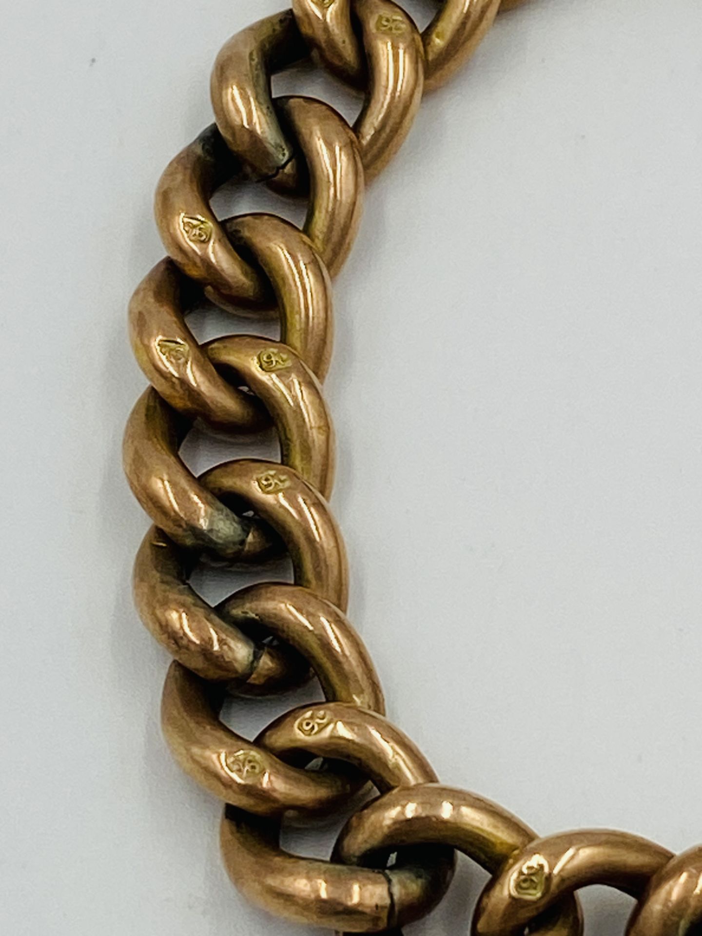 9ct gold bracelet with pig charm - Bild 3 aus 4