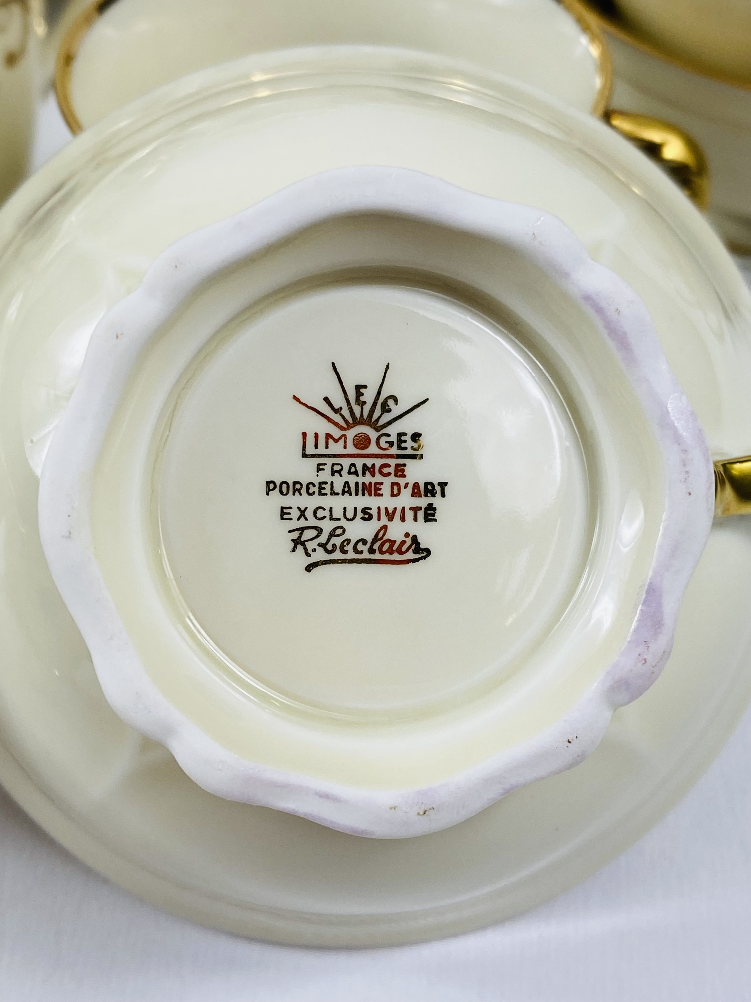 Limoges part dinner service - Image 2 of 5