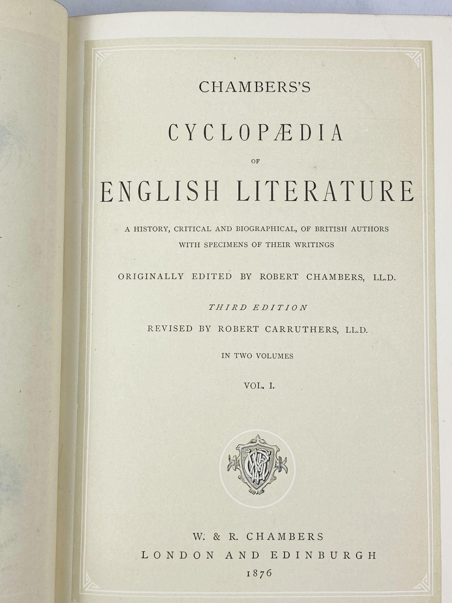 Chambers's Cyclopedia of English Literature, 1876; A Smaller Dictionary of the Bible,1880. - Image 4 of 4