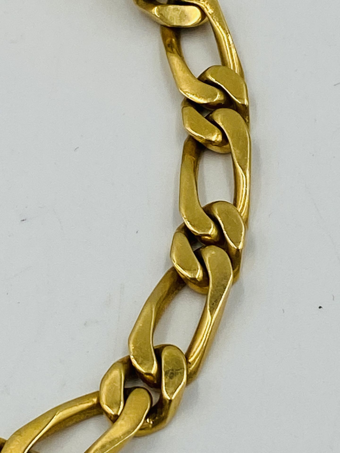 18ct gold curb link bracelet - Bild 2 aus 5