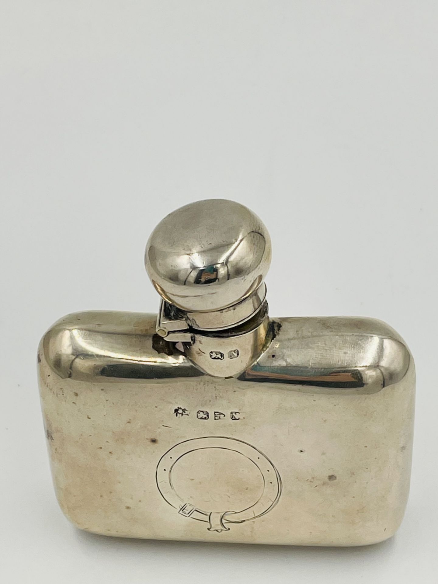 Silver hip flask. - Image 4 of 4