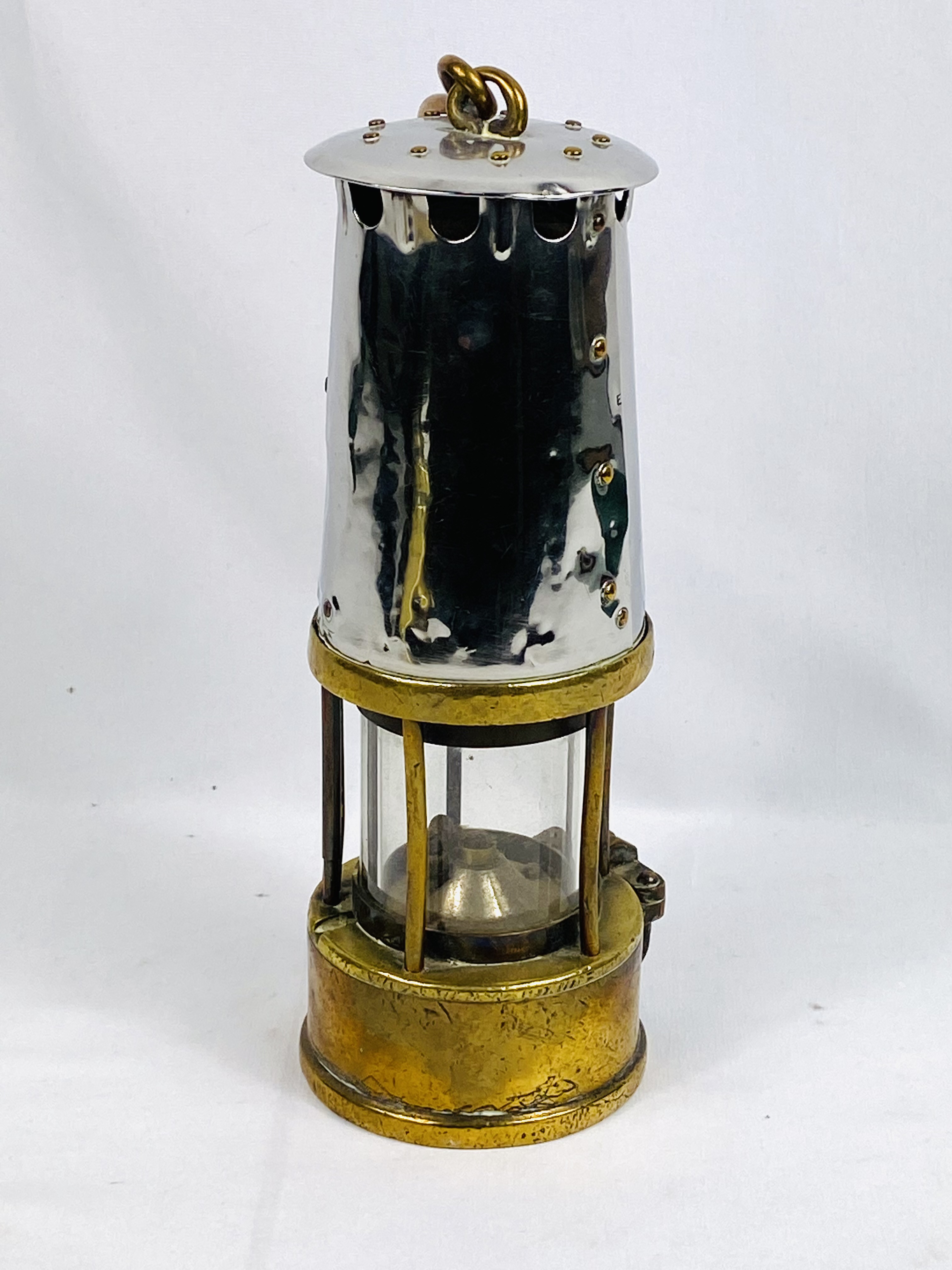 Brass and steel miners lamp - Image 3 of 4