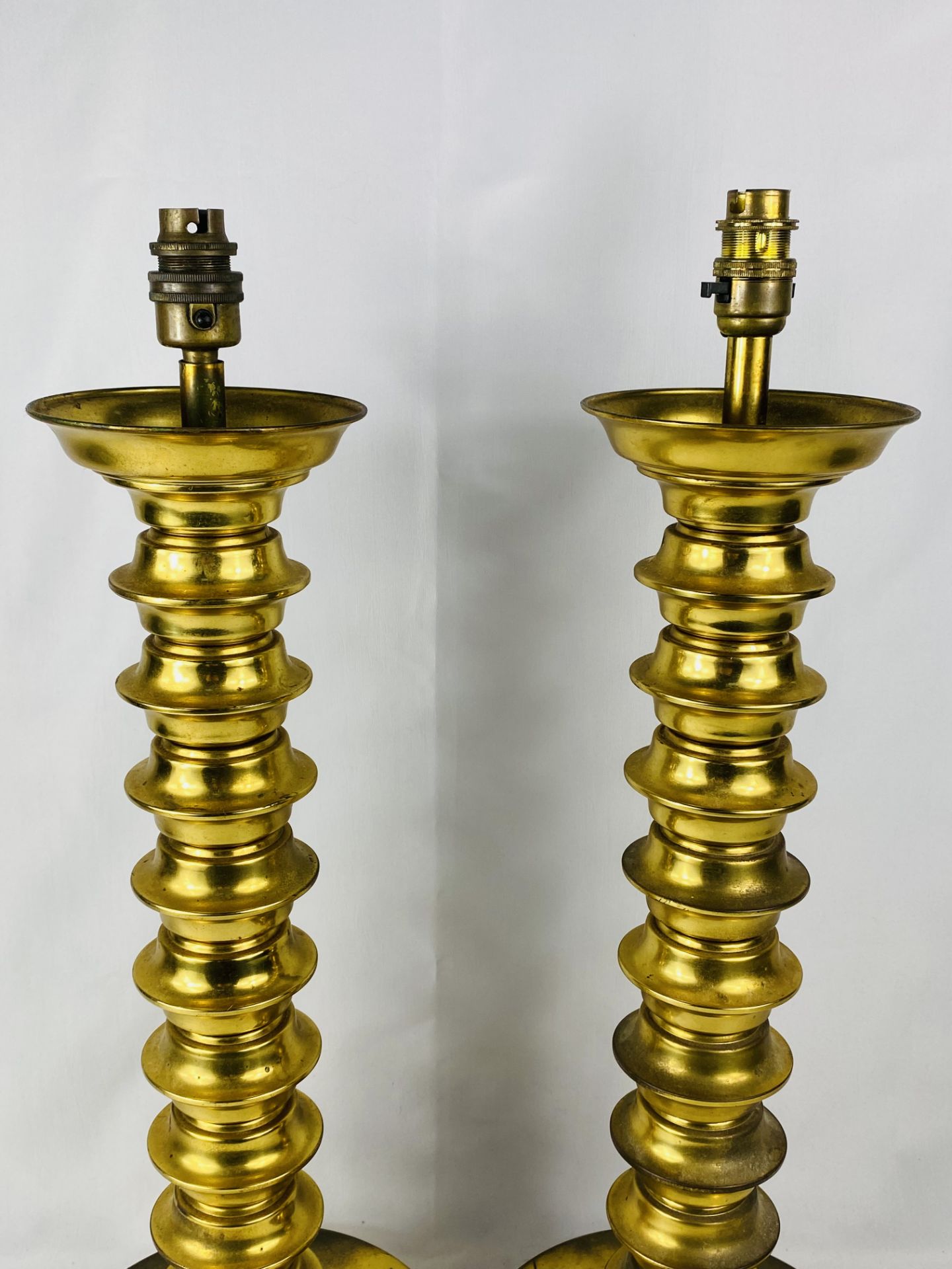 Pair of brass table lamps - Image 3 of 4
