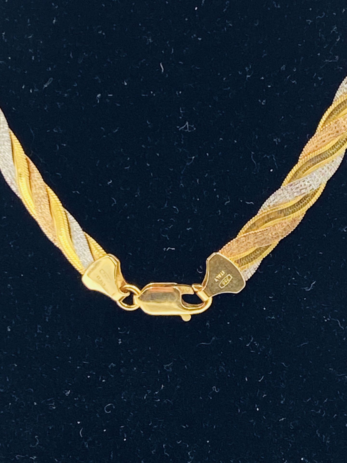 18ct Italian three colour gold necklace - Bild 2 aus 4
