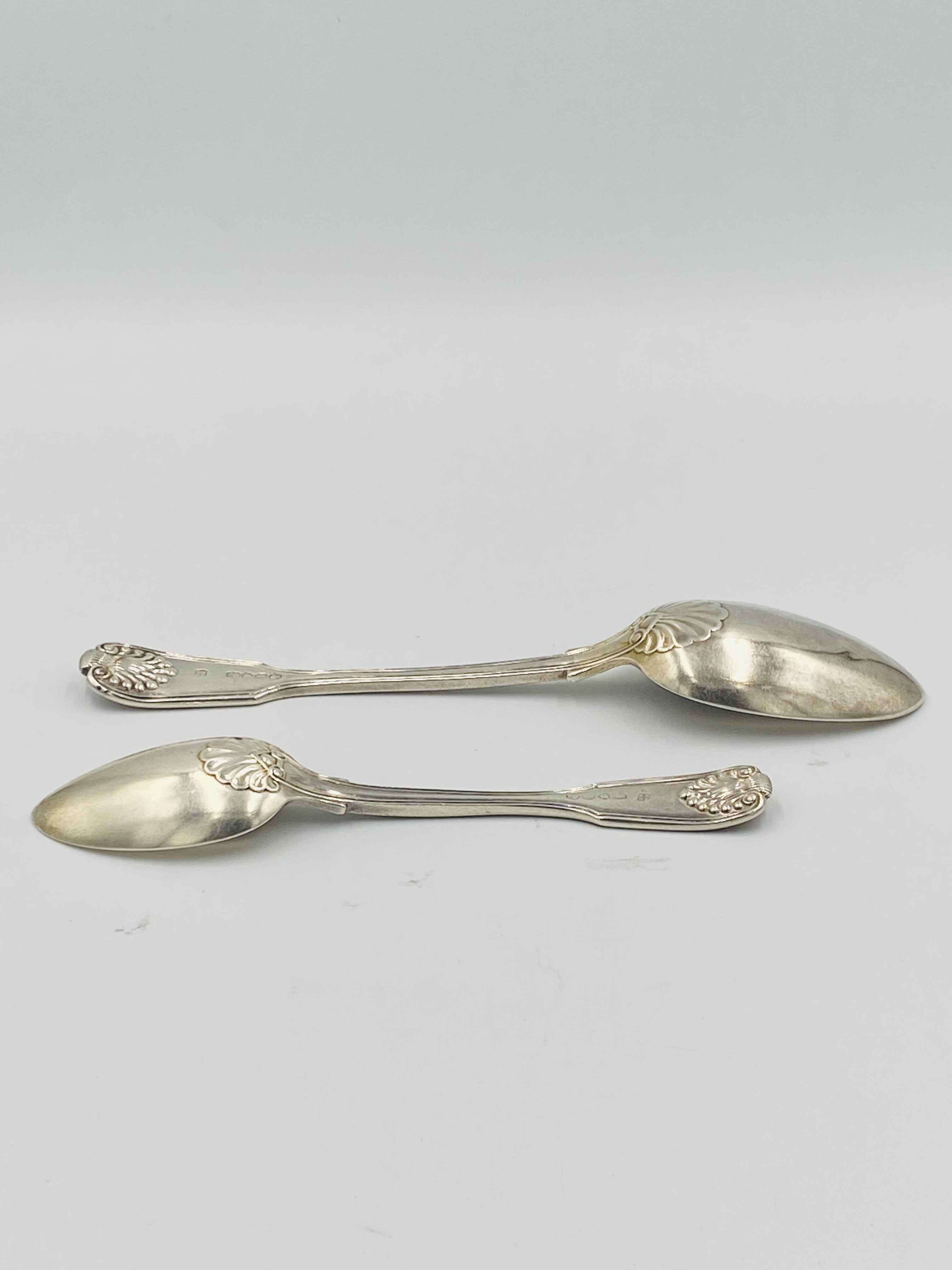Four large and twelve smaller silver spoons - Image 3 of 5
