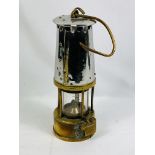 Brass and steel miners lamp