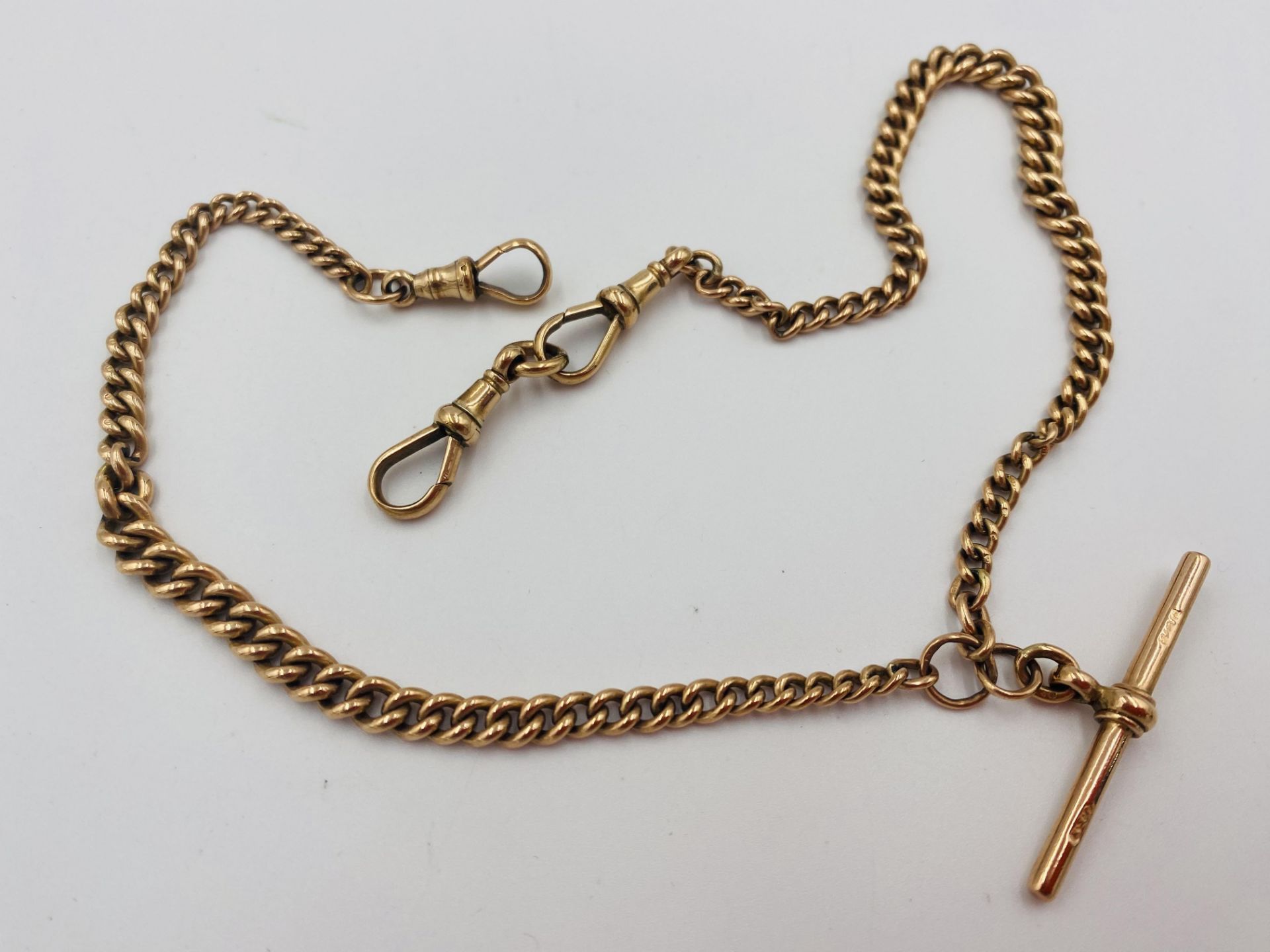 9ct gold fob chain - Image 4 of 5