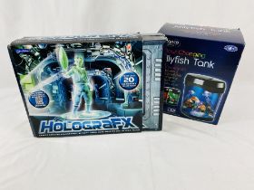 Boxed HolograFX set; together with a colour changing jellyfish tank