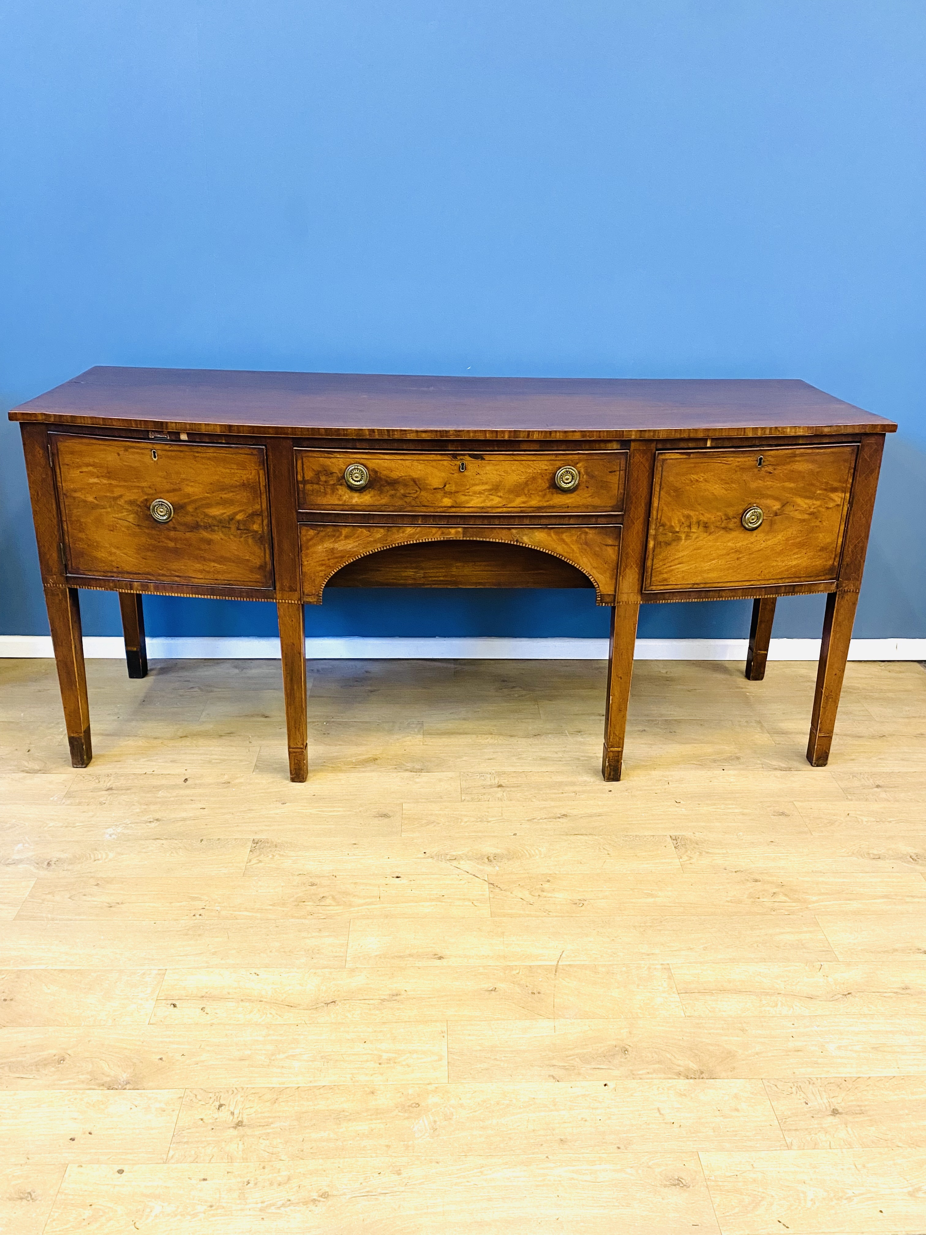 19th century bow fronted sideboard