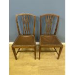 Two Mahogany dining chairs