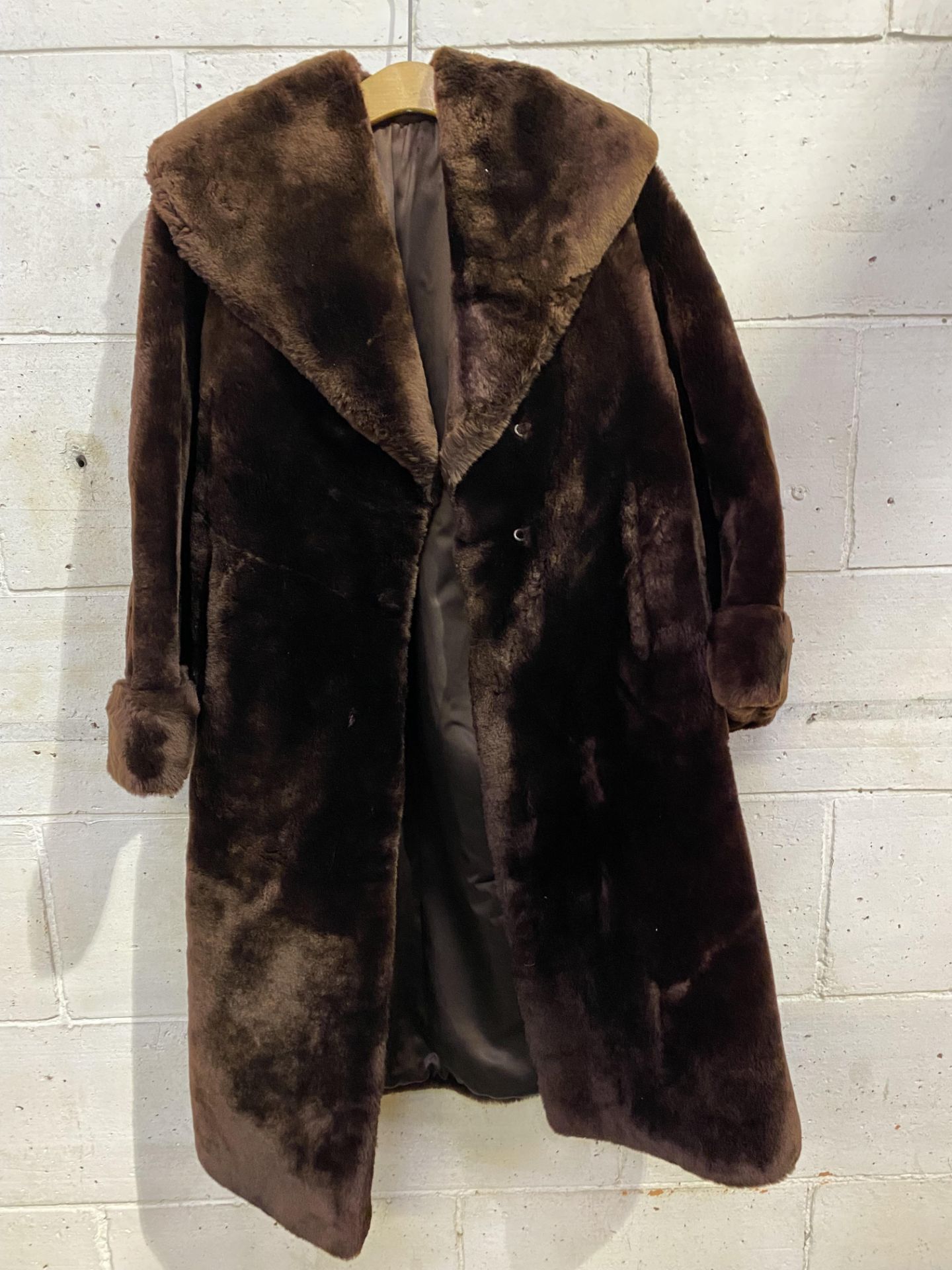 Full length fur coat