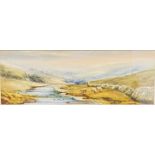 Framed and glazed watercolour of a Highland scene, unsigned