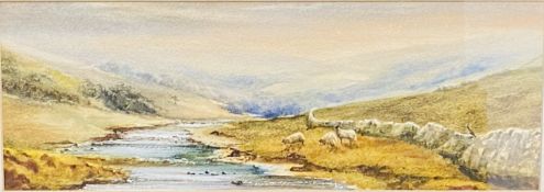 Framed and glazed watercolour of a Highland scene, unsigned