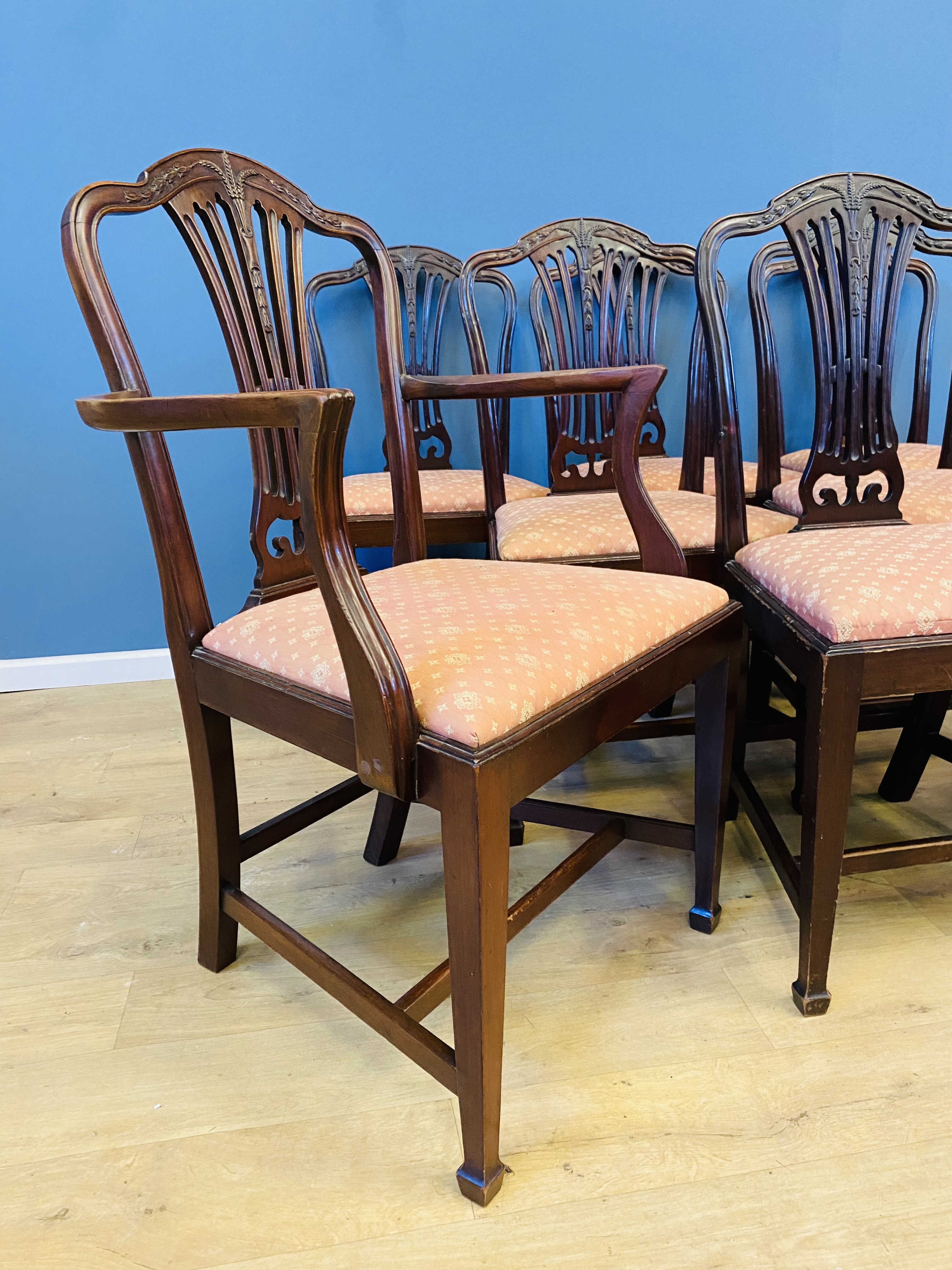 Eight mahogany dining chairs - Image 8 of 8