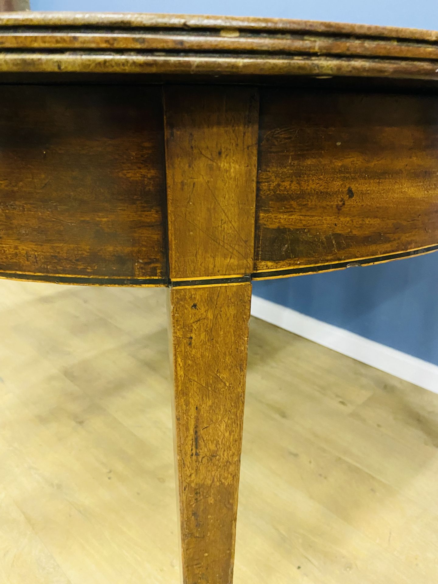 19th century D-end dining table - Image 8 of 8