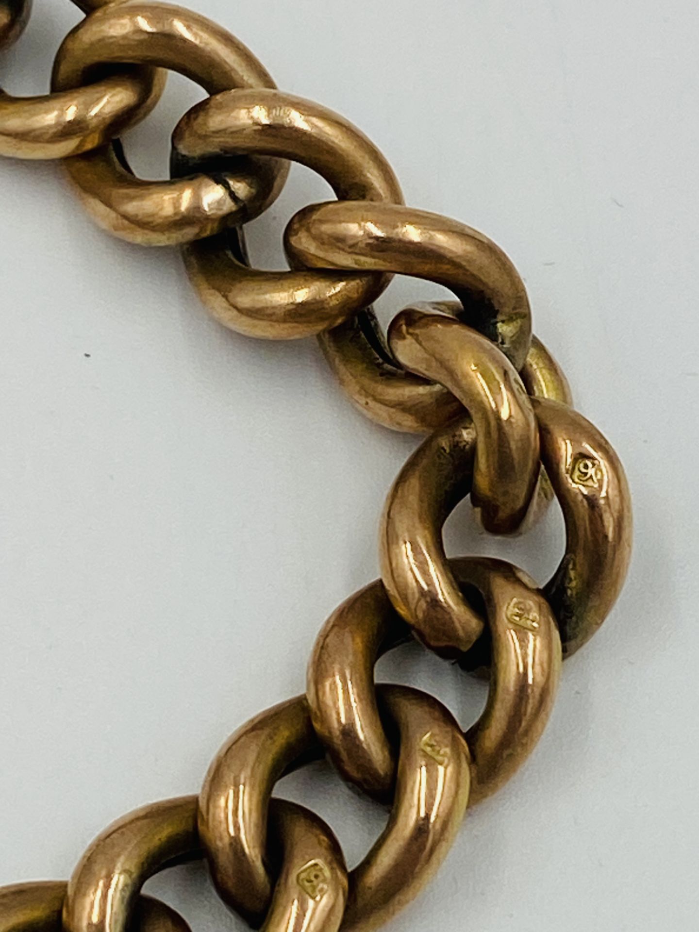 9ct gold bracelet with pig charm - Bild 4 aus 4