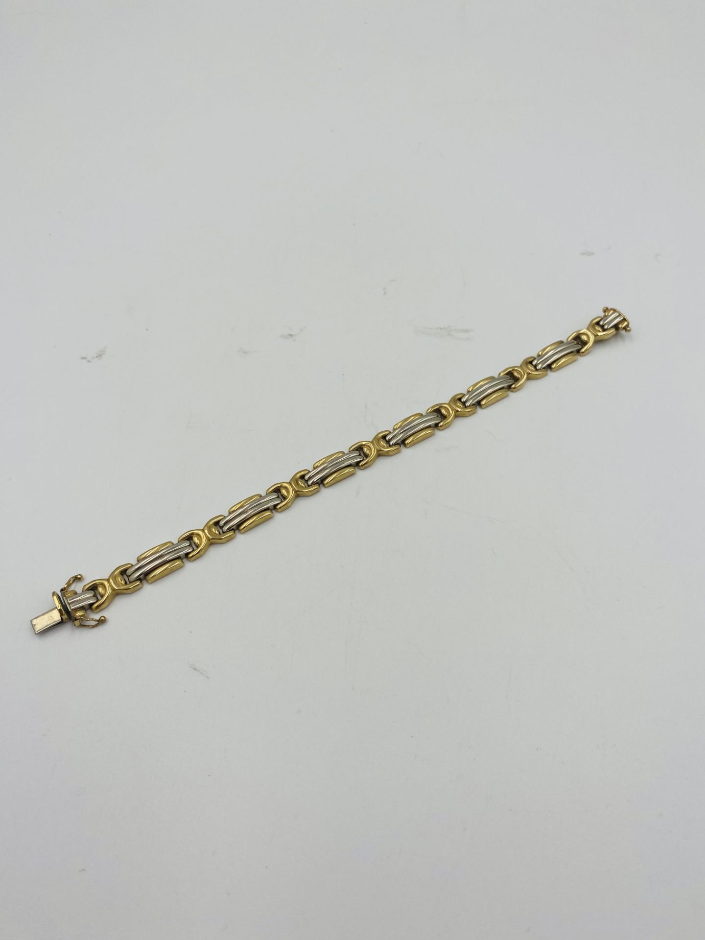 9ct gold and platinum bracelet - Bild 4 aus 5