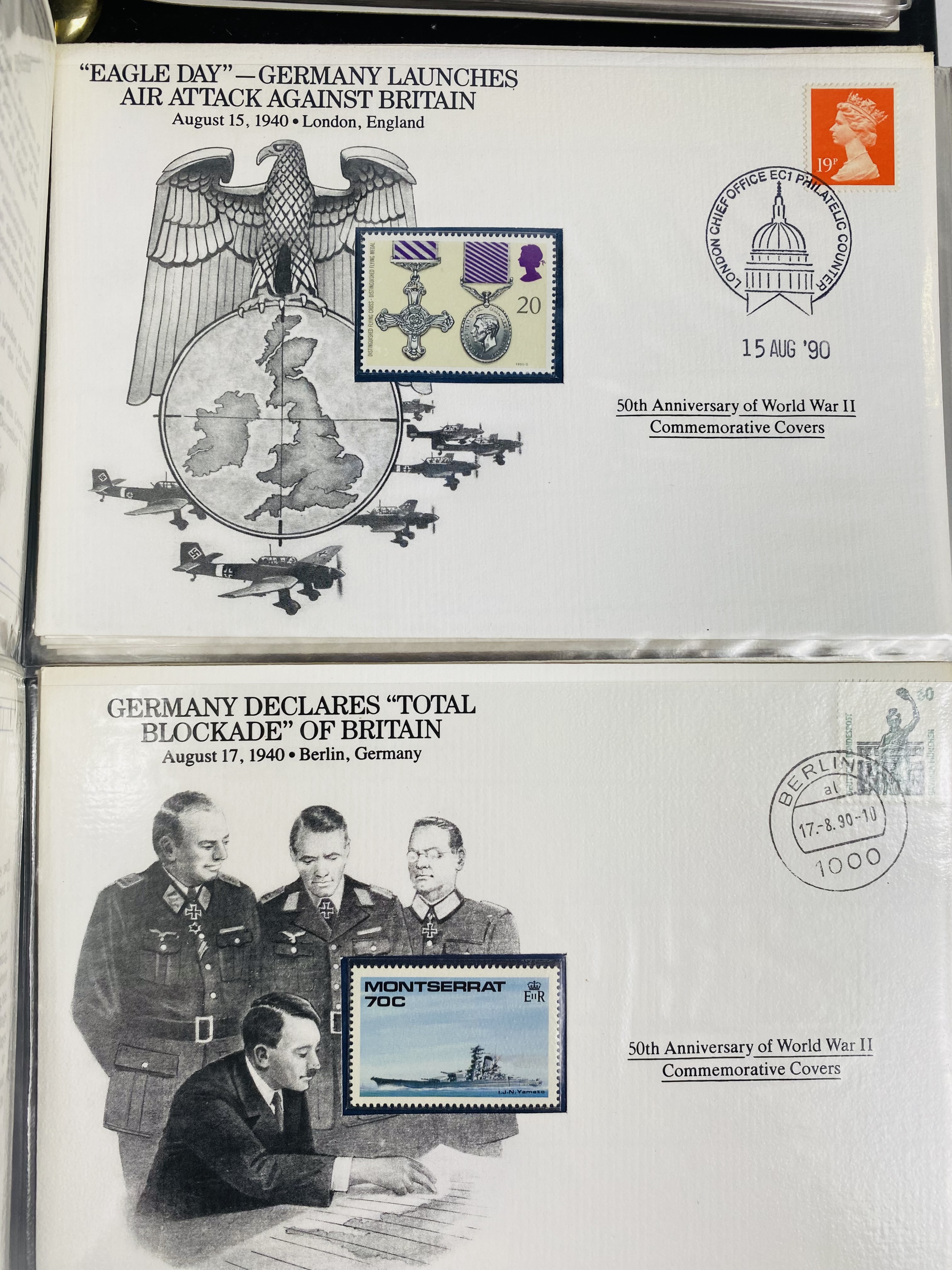 Danbury Mint 50th anniversary World War II first day covers - Image 4 of 4