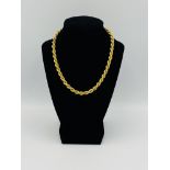 18ct gold rope twist necklace