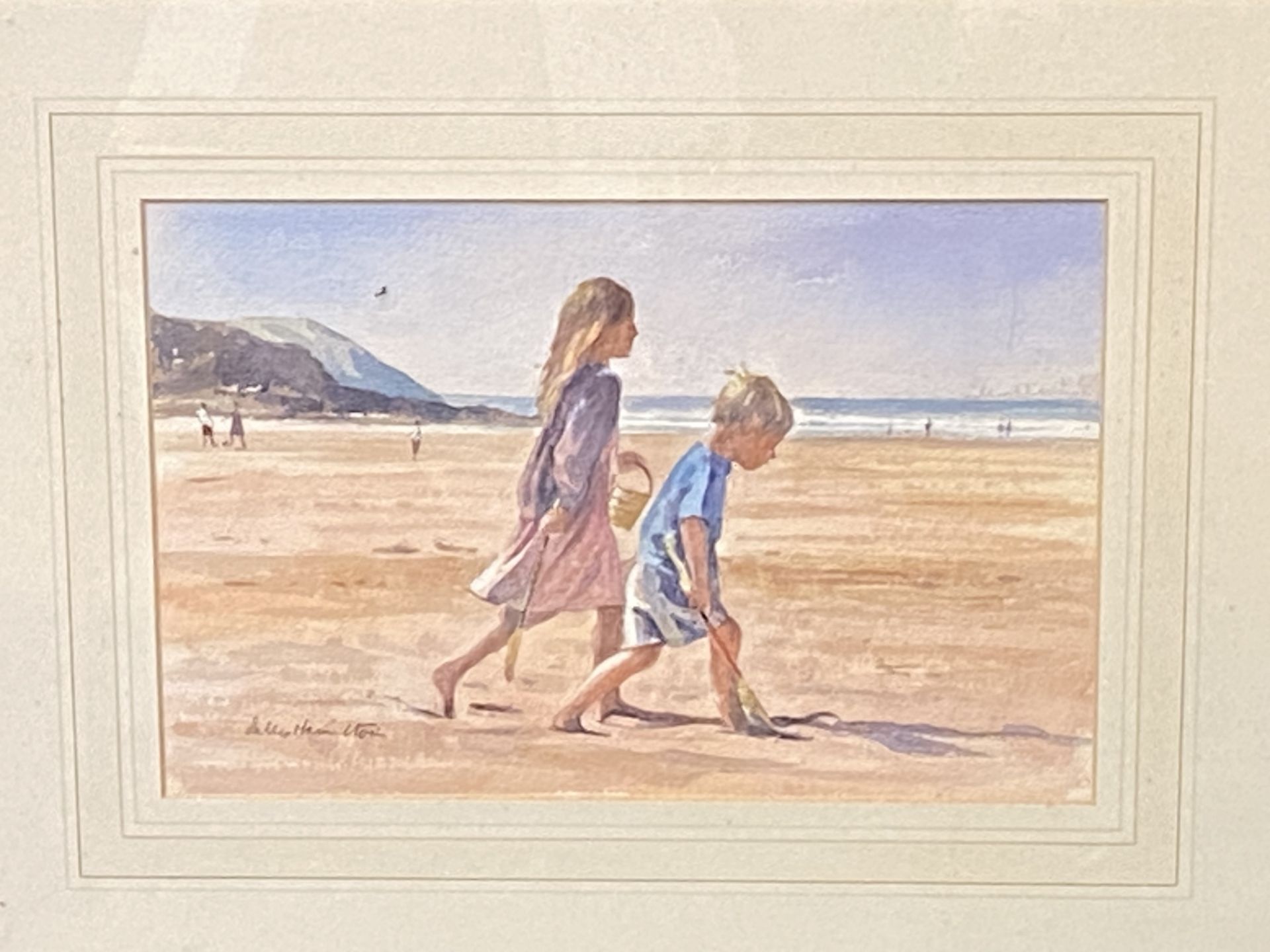 Two framed and glazed watercolours, signed Sally Hamilton - Image 2 of 4
