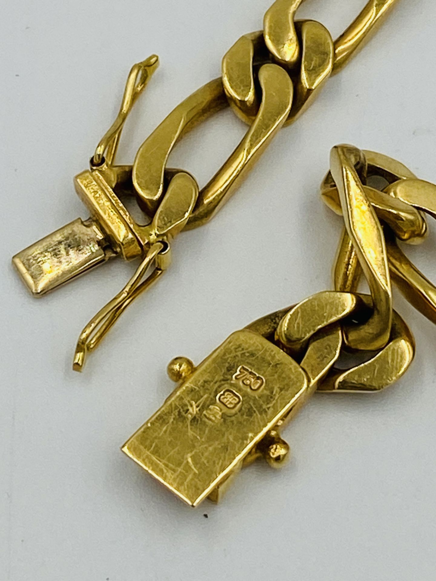 18ct gold curb link bracelet - Bild 4 aus 5