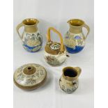 Five items of Michael Mosse LLanbrynmair studio pottery