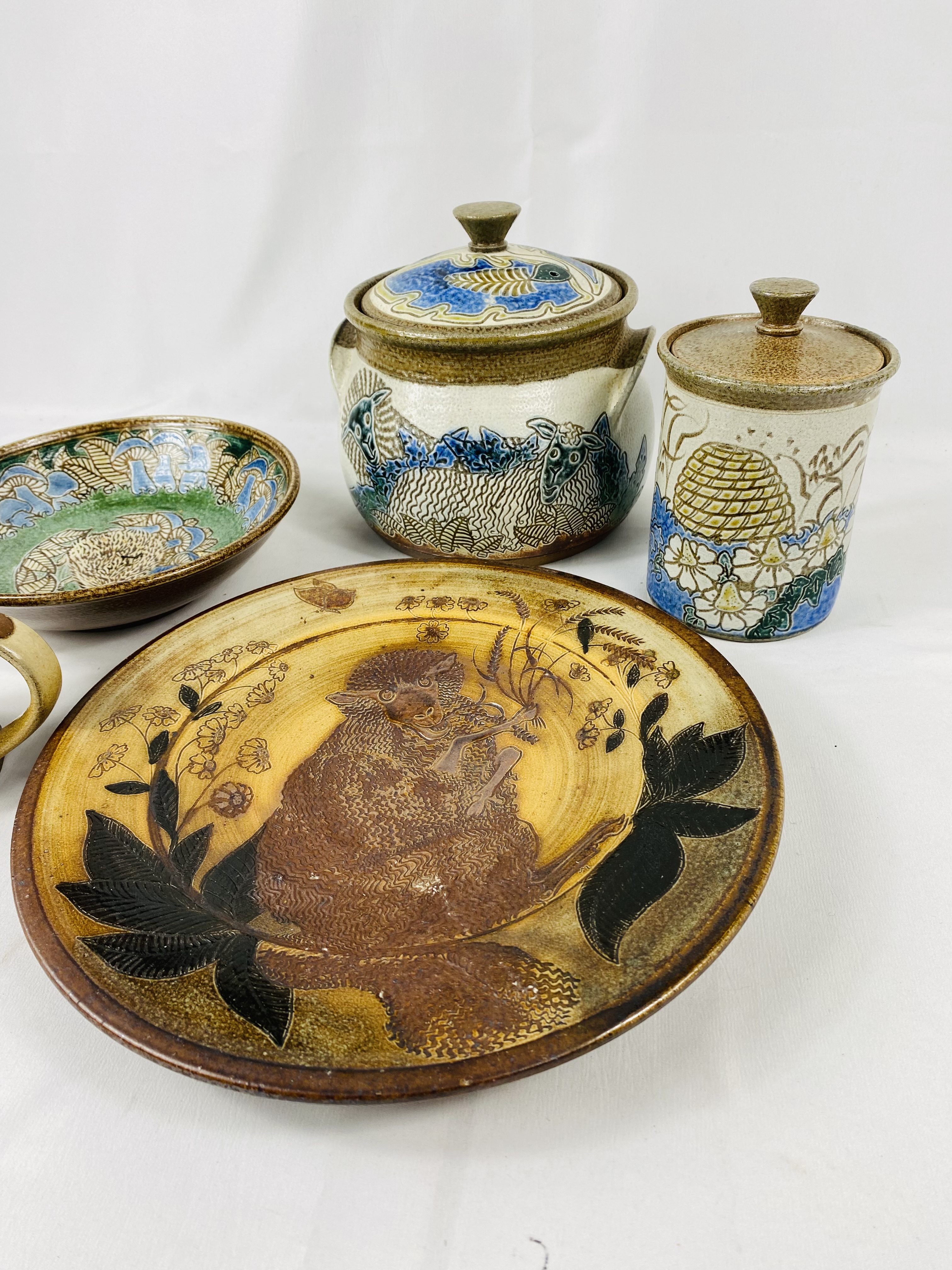 Five items of Michael Mosse LLanbrynmair studio pottery - Image 3 of 4