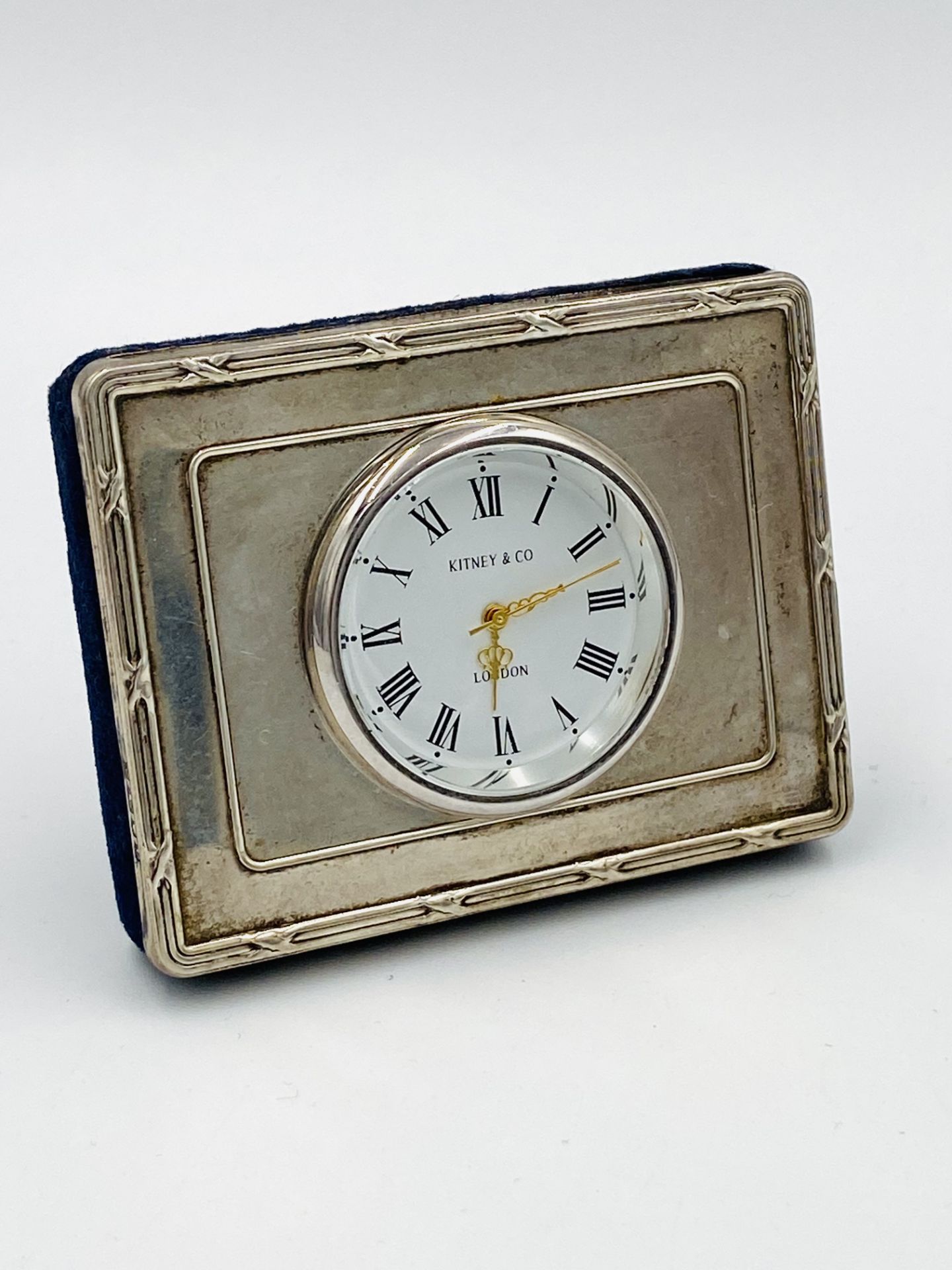 Kitney & Co clock with silver front