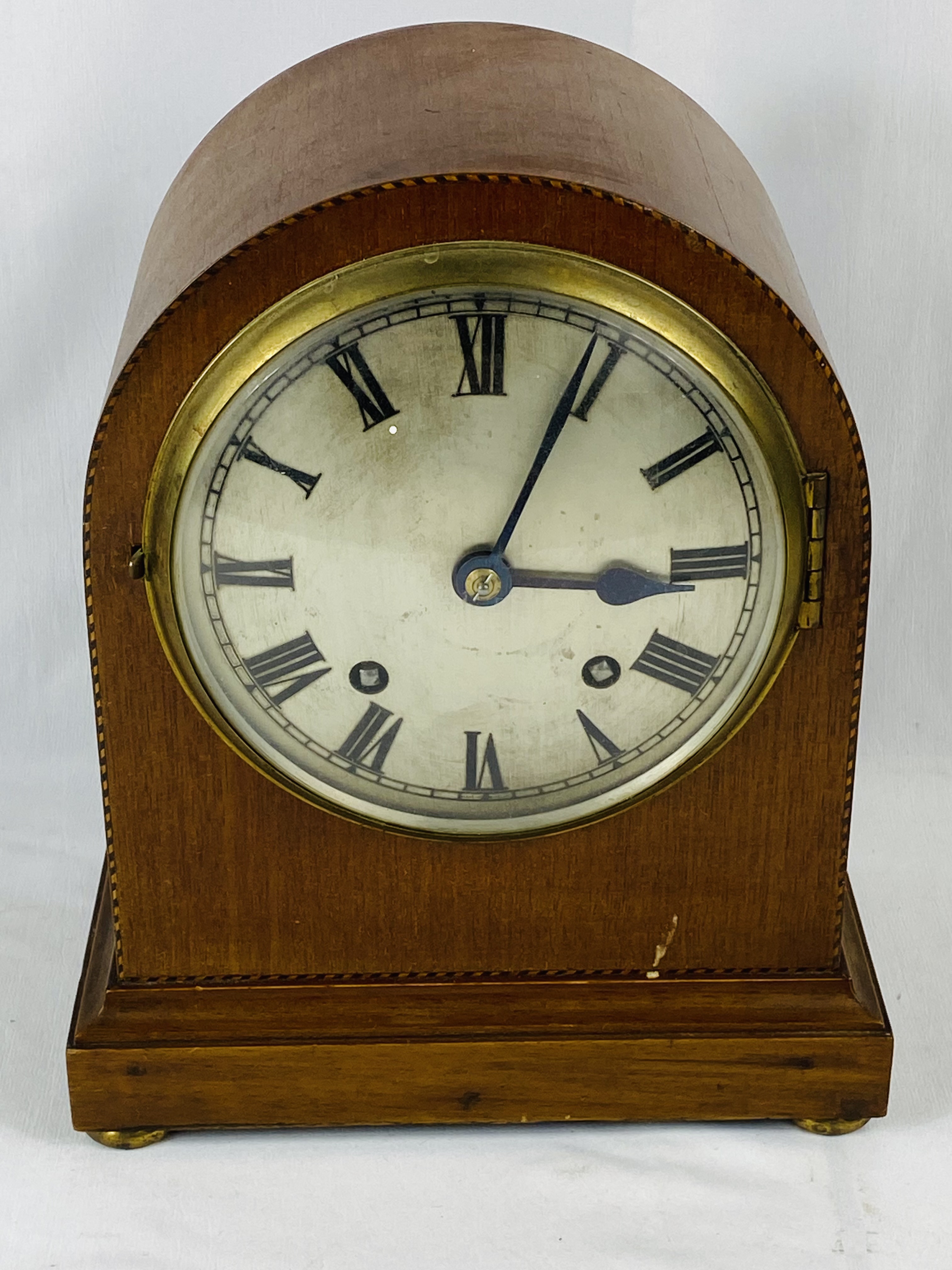 Slate cased mantel clock together with a mahogany mantel clock - Image 4 of 4