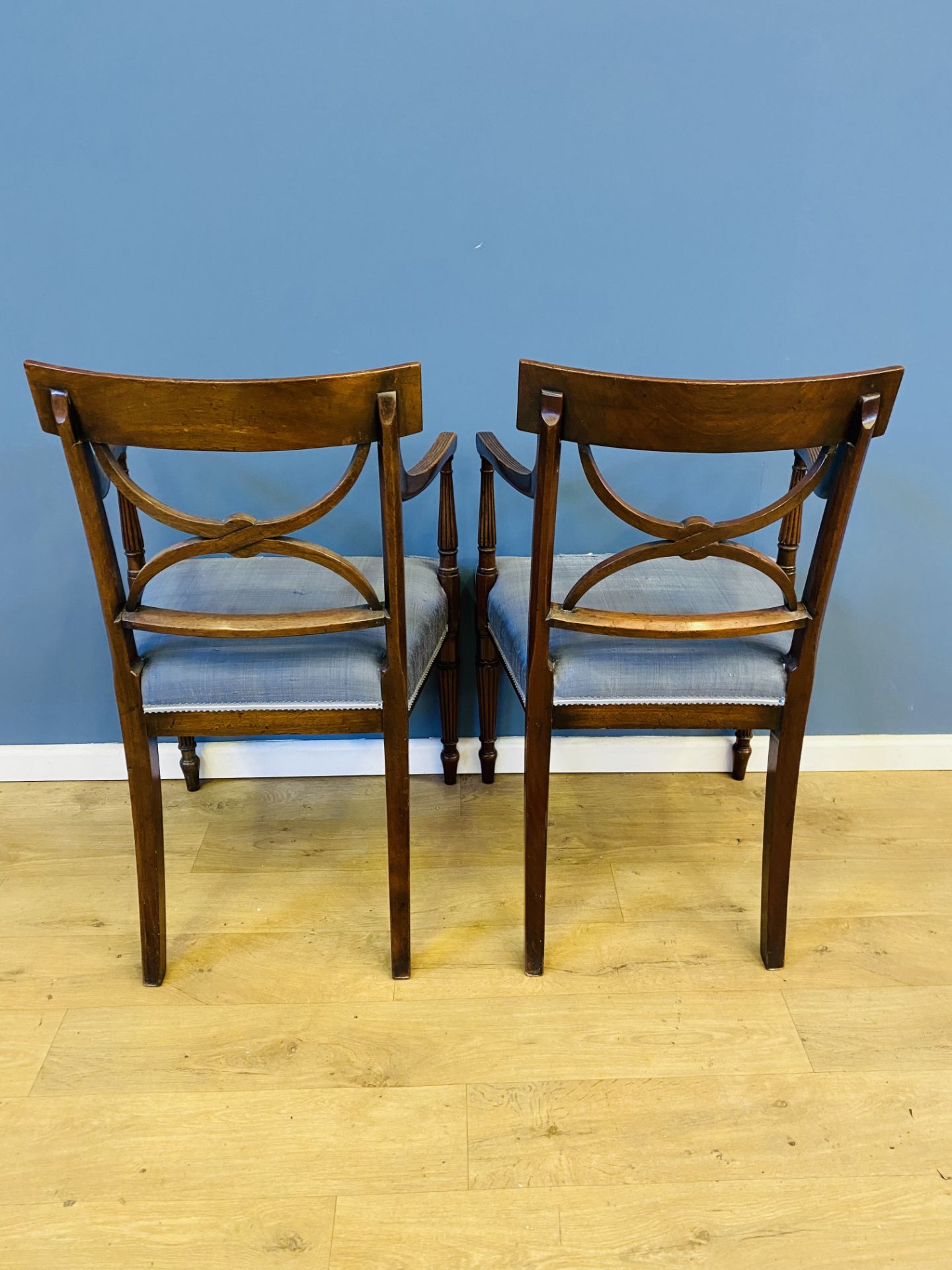 Pair of mahogany open armchairs - Image 5 of 5