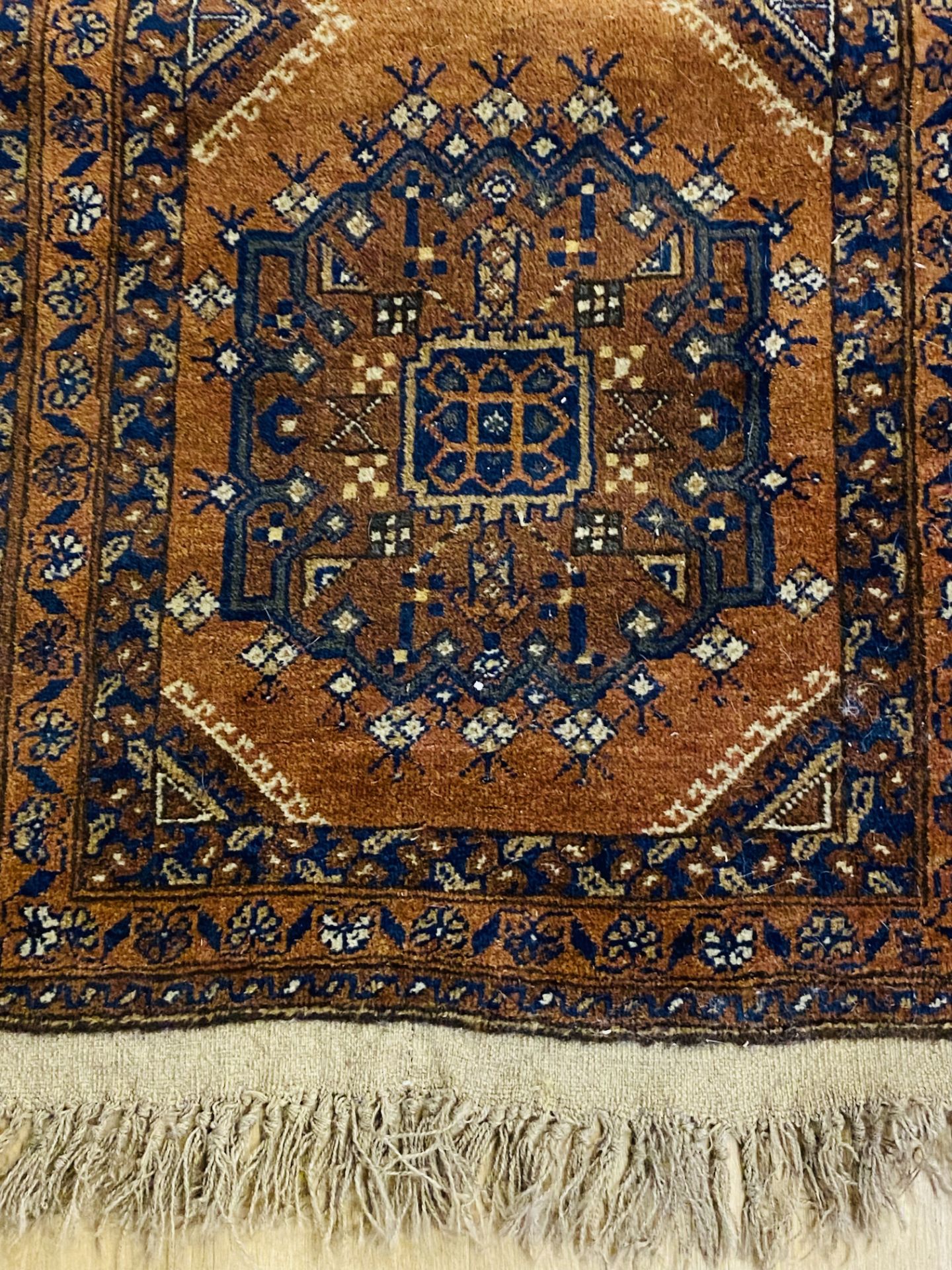 Brown ground Afghan rug - Image 3 of 3